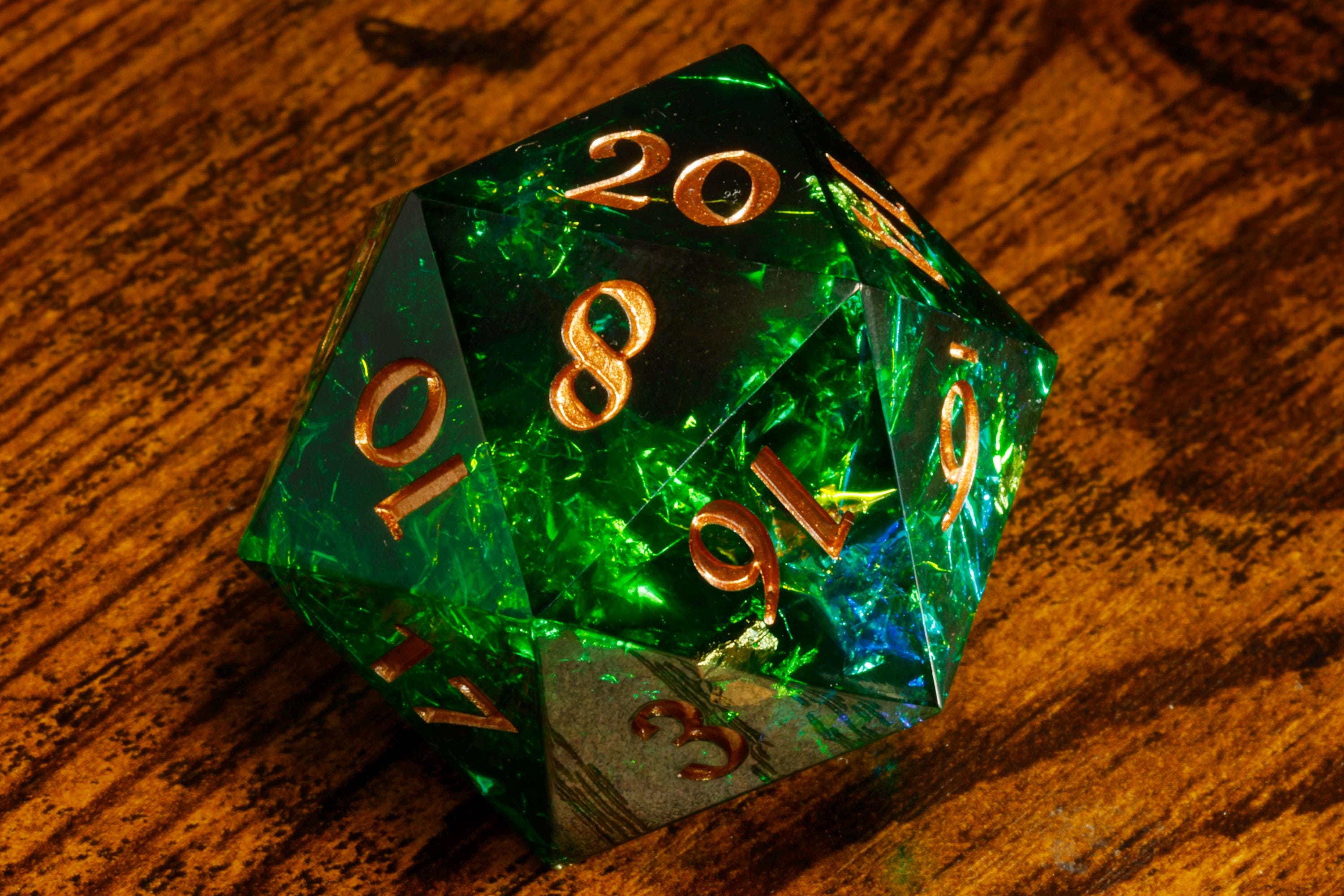 Sacred Emerald Oversized D20