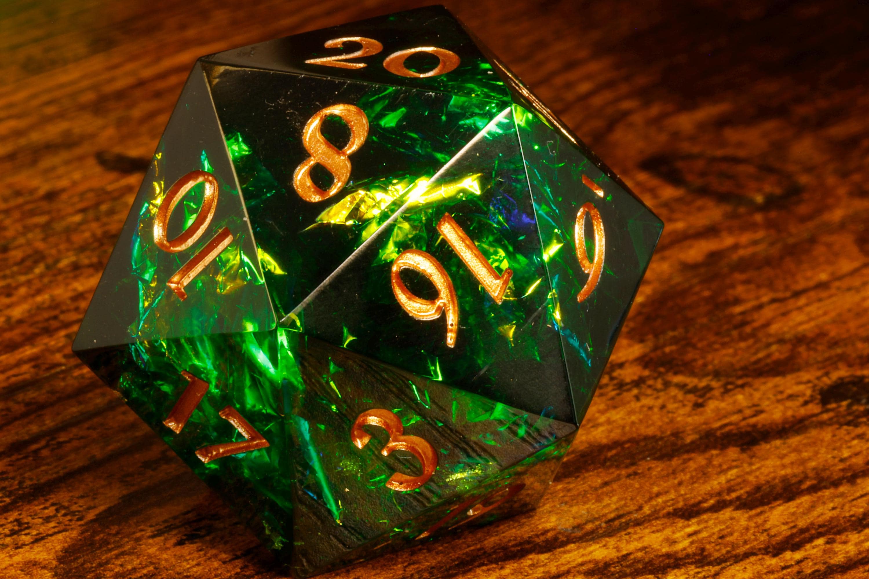 Sacred Emerald Oversized D20