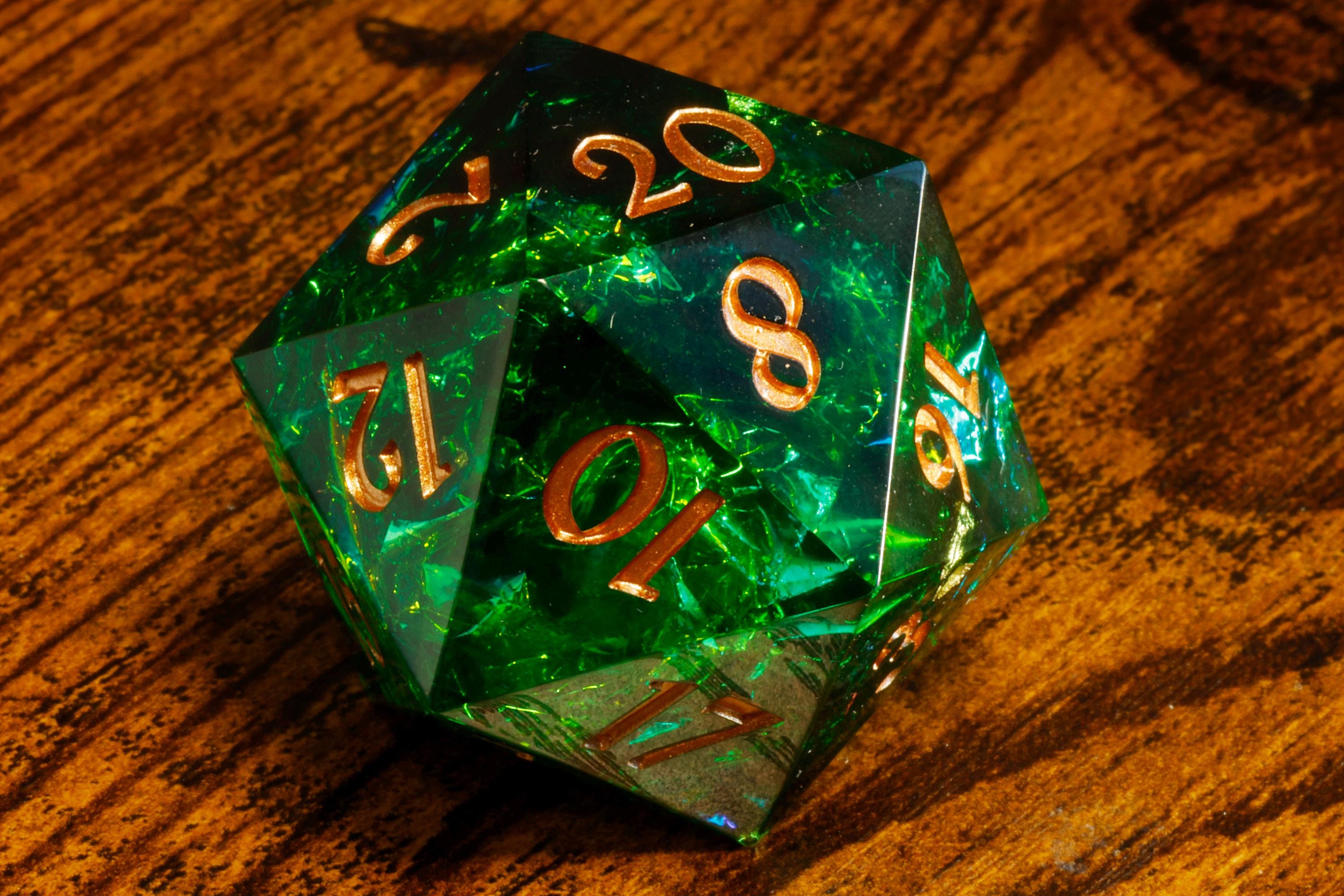 Sacred Emerald Oversized D20