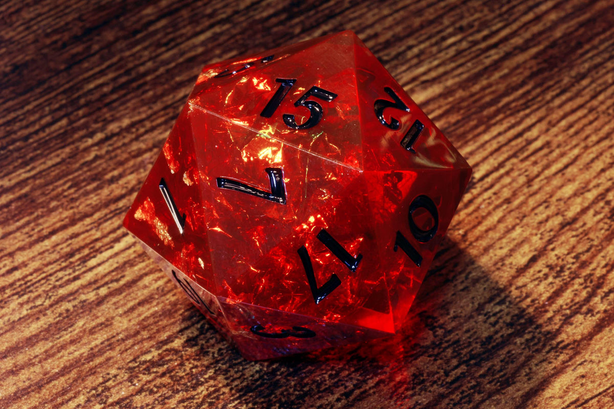 Vampire's Kiss Oversized D20 – Sharp Edge Resin Dice – photo 1