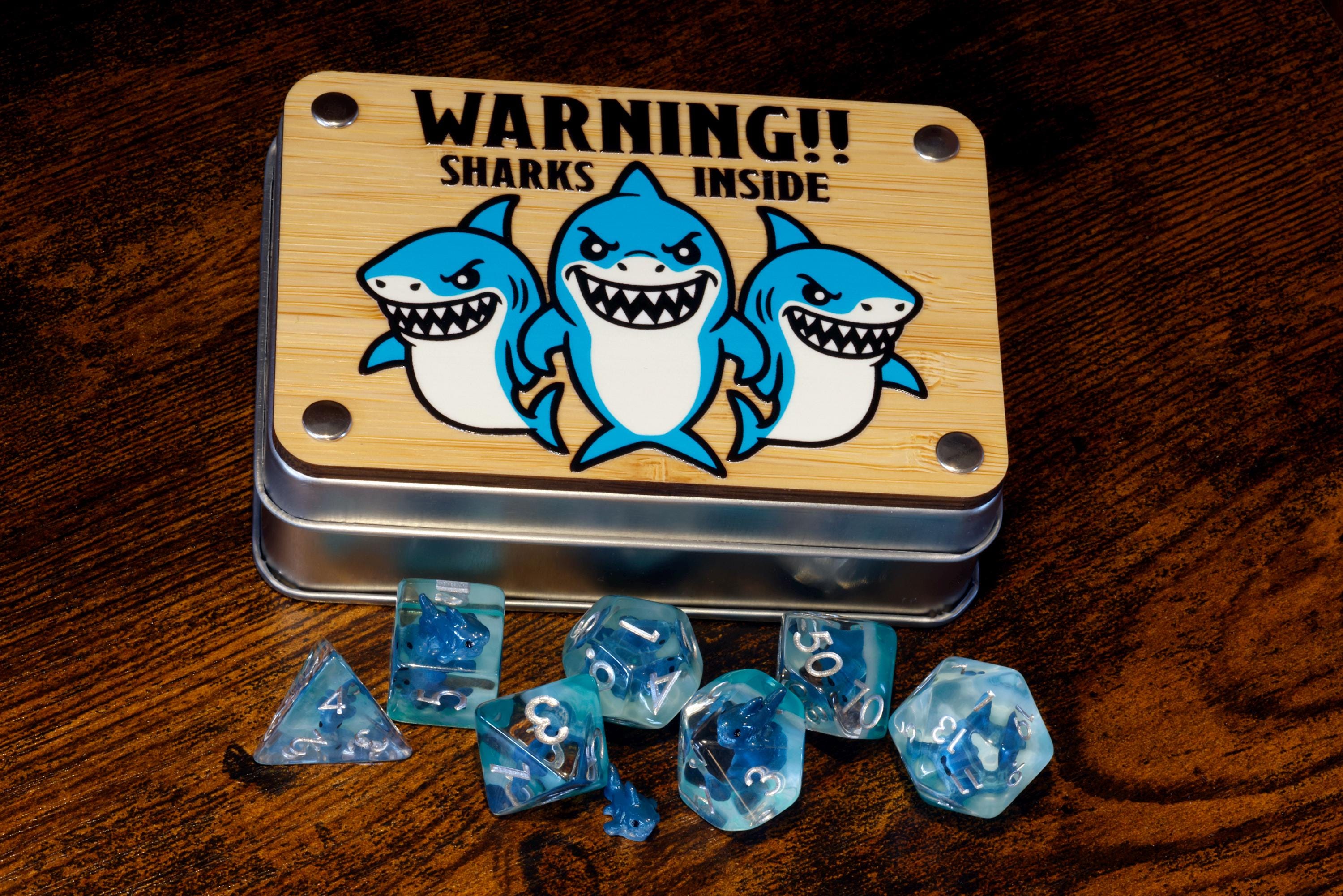 Shark Warning Box and Shark Dice