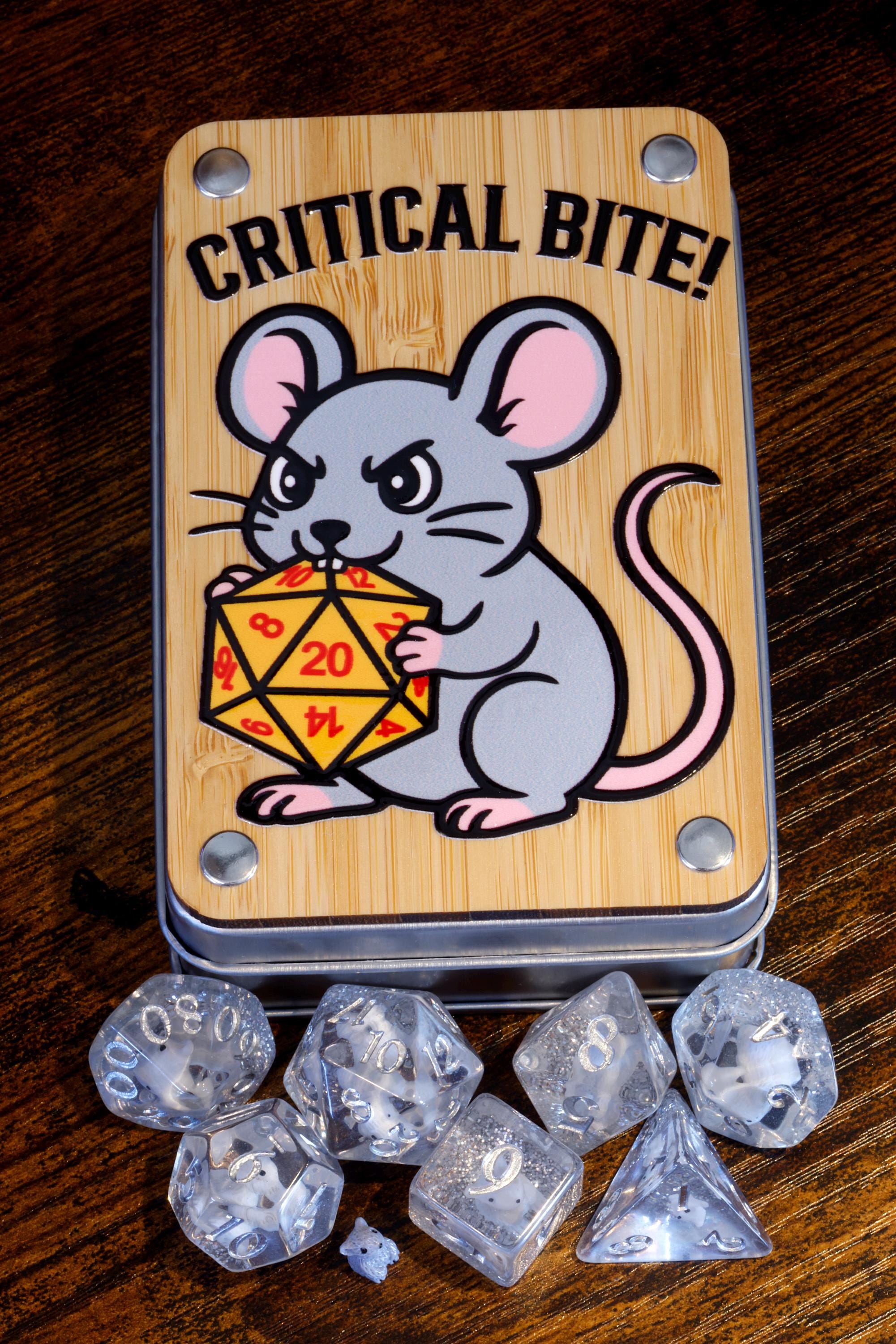 Critical Bite Mouse Dice Set and Box