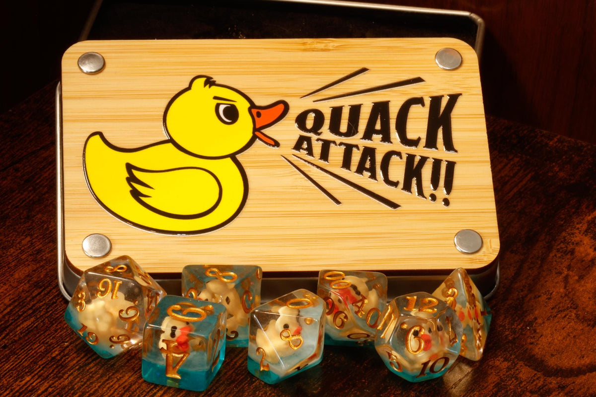 Quack Attack Dice Set and Box