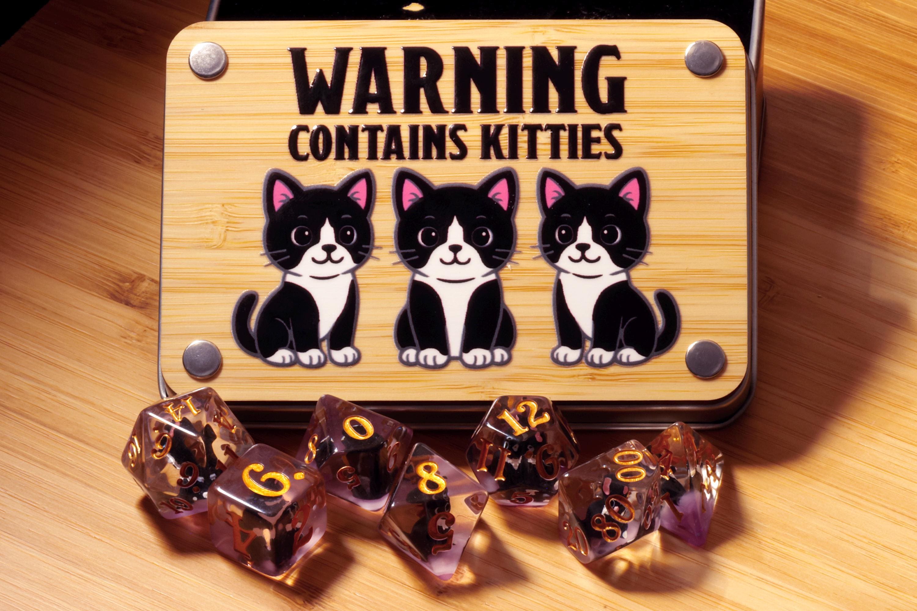 Elegant Tuxedo Contains Kitties Dice Box