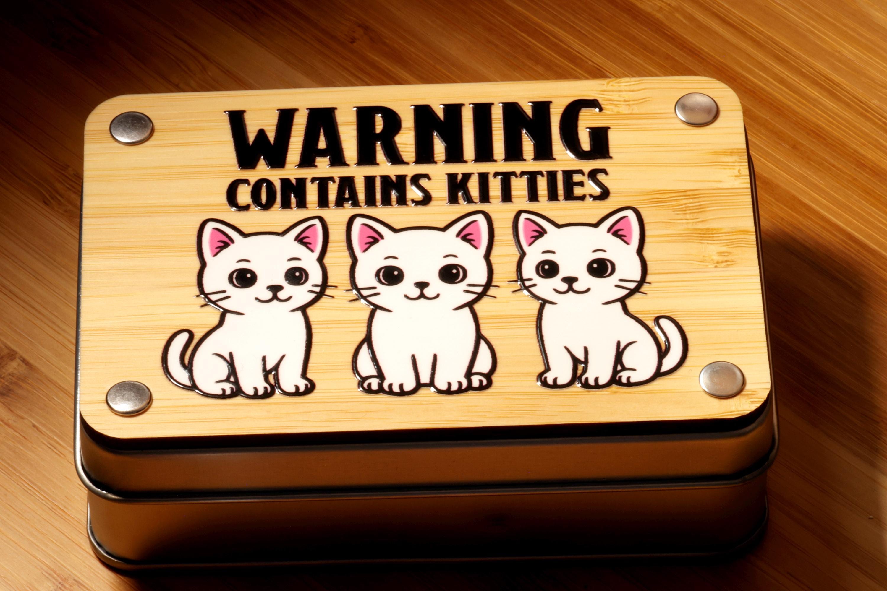 White Cat Contains Kitties Dice Box