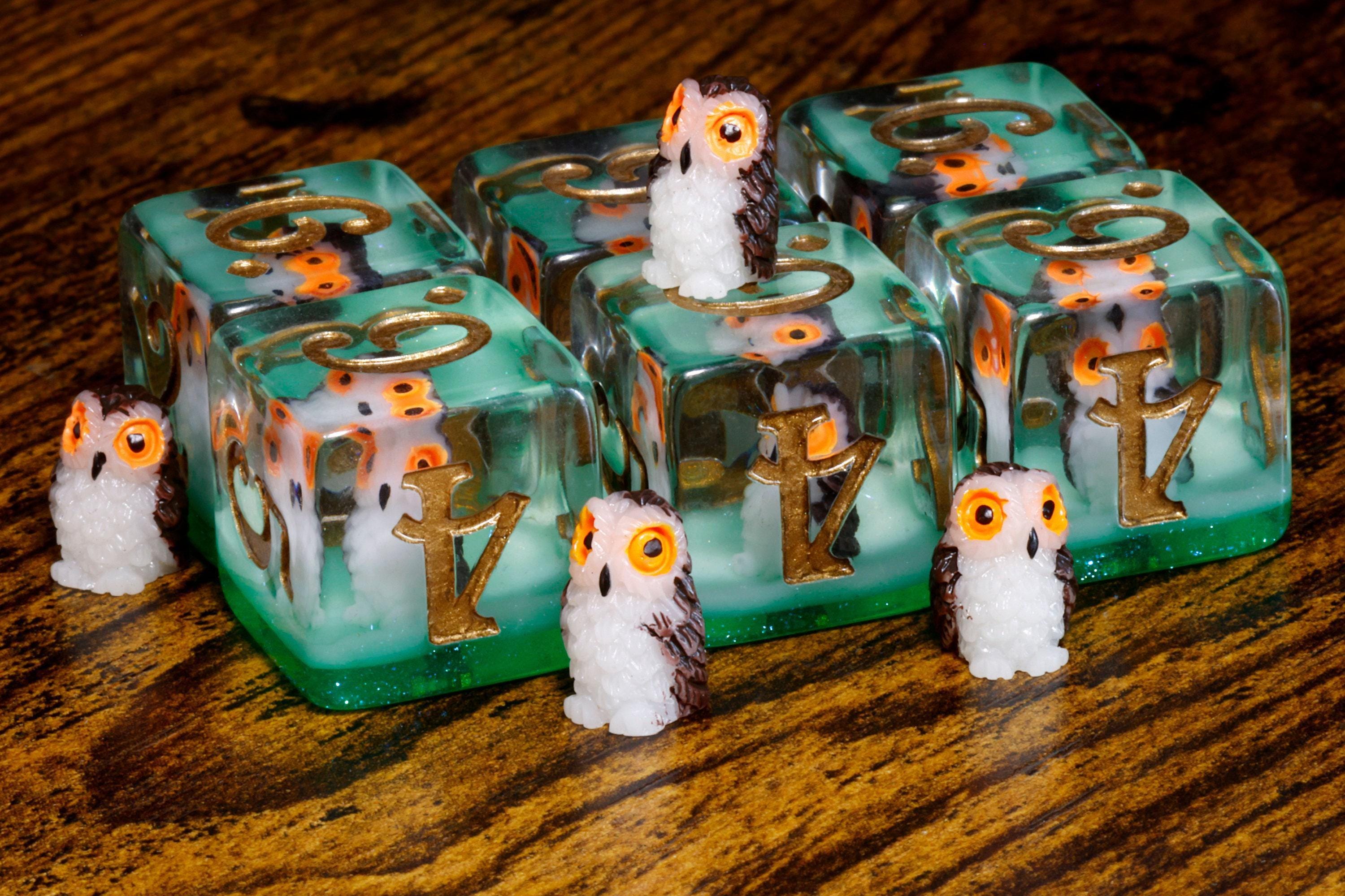 Wise Owl D6 Dice Set - Owl Inside
