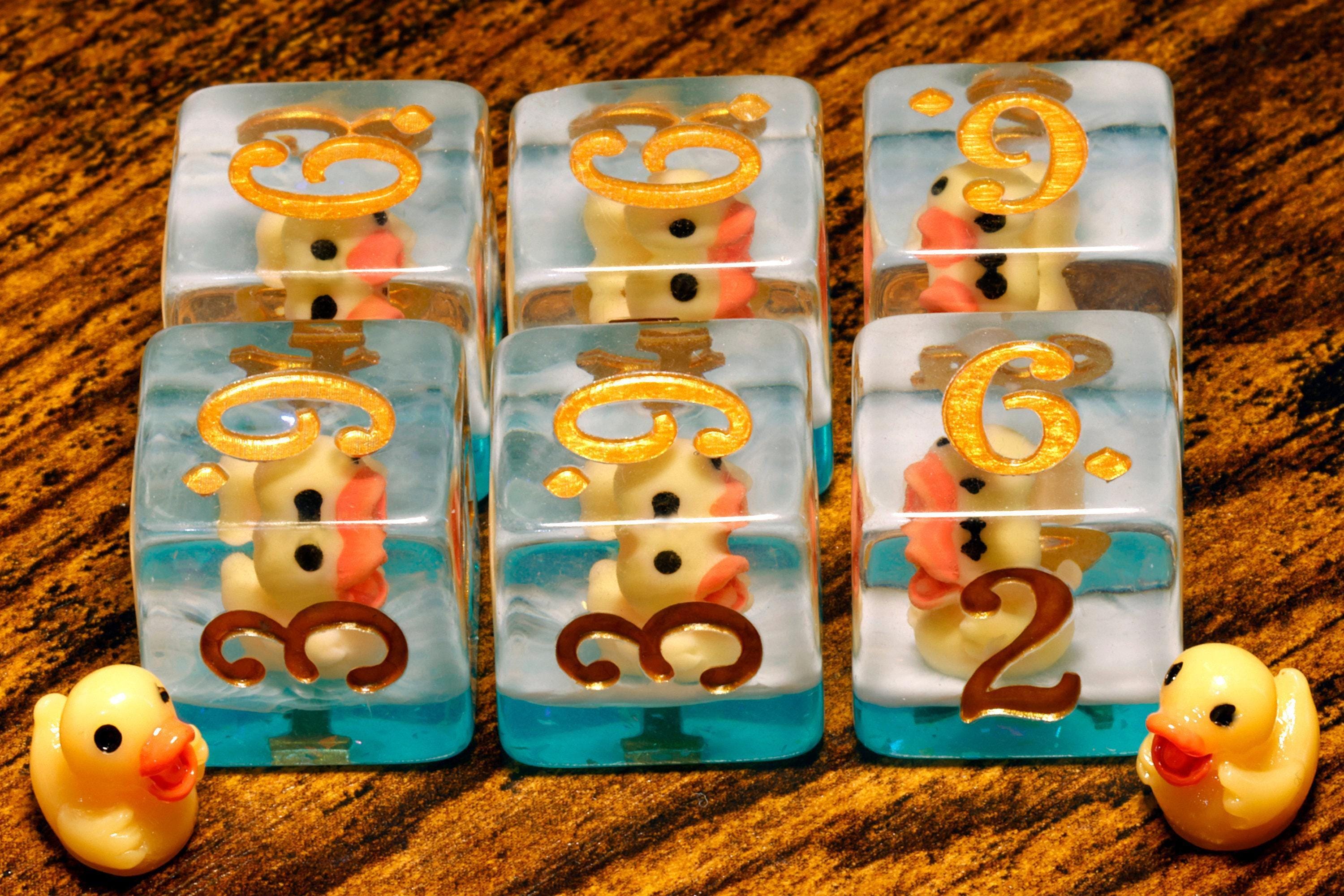 Yellow Duck D6 Dice Set - Duck Inside