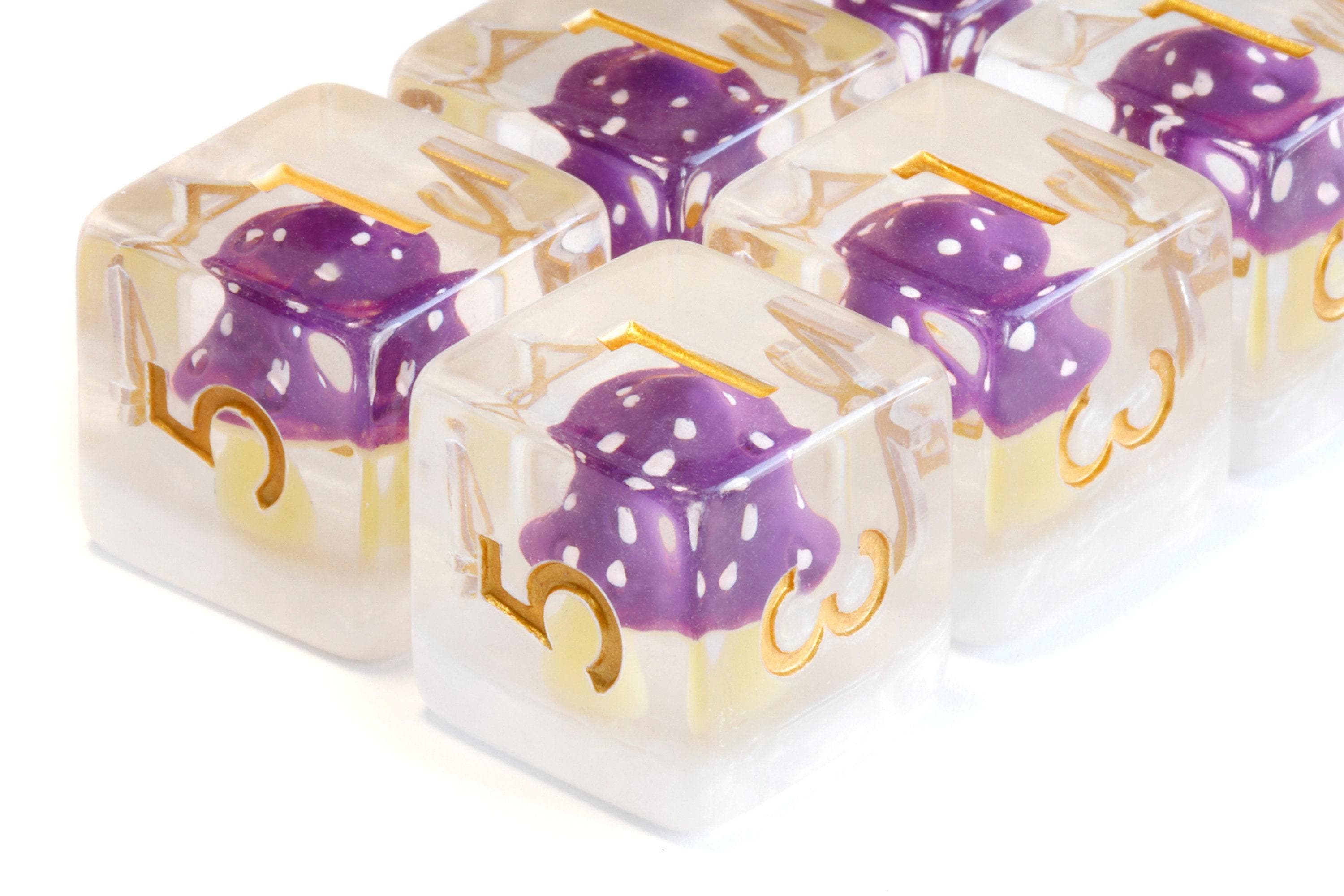 Purple Mushroom D6 Dice