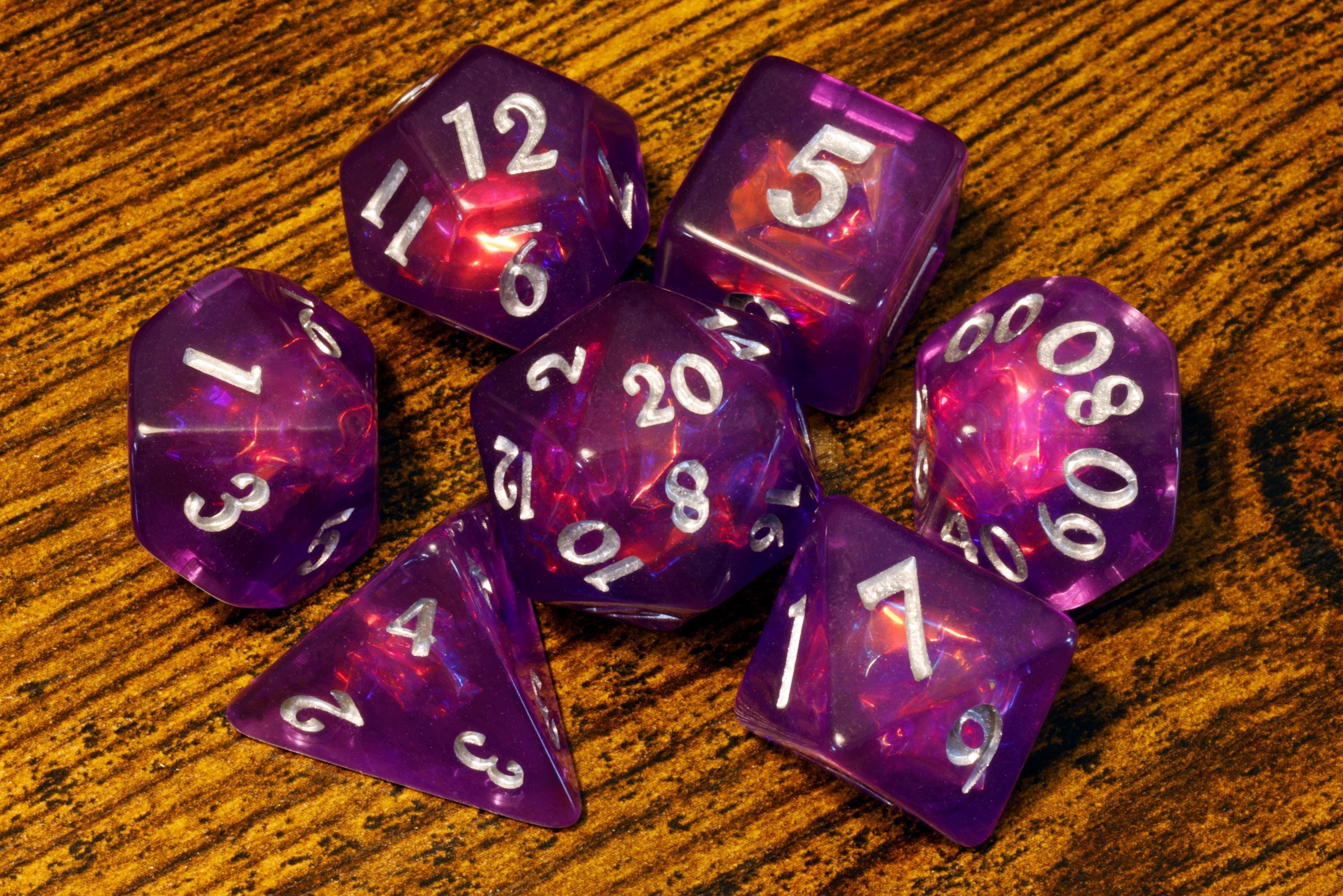 Eldritch Opal Dice Set - Purple Holographic