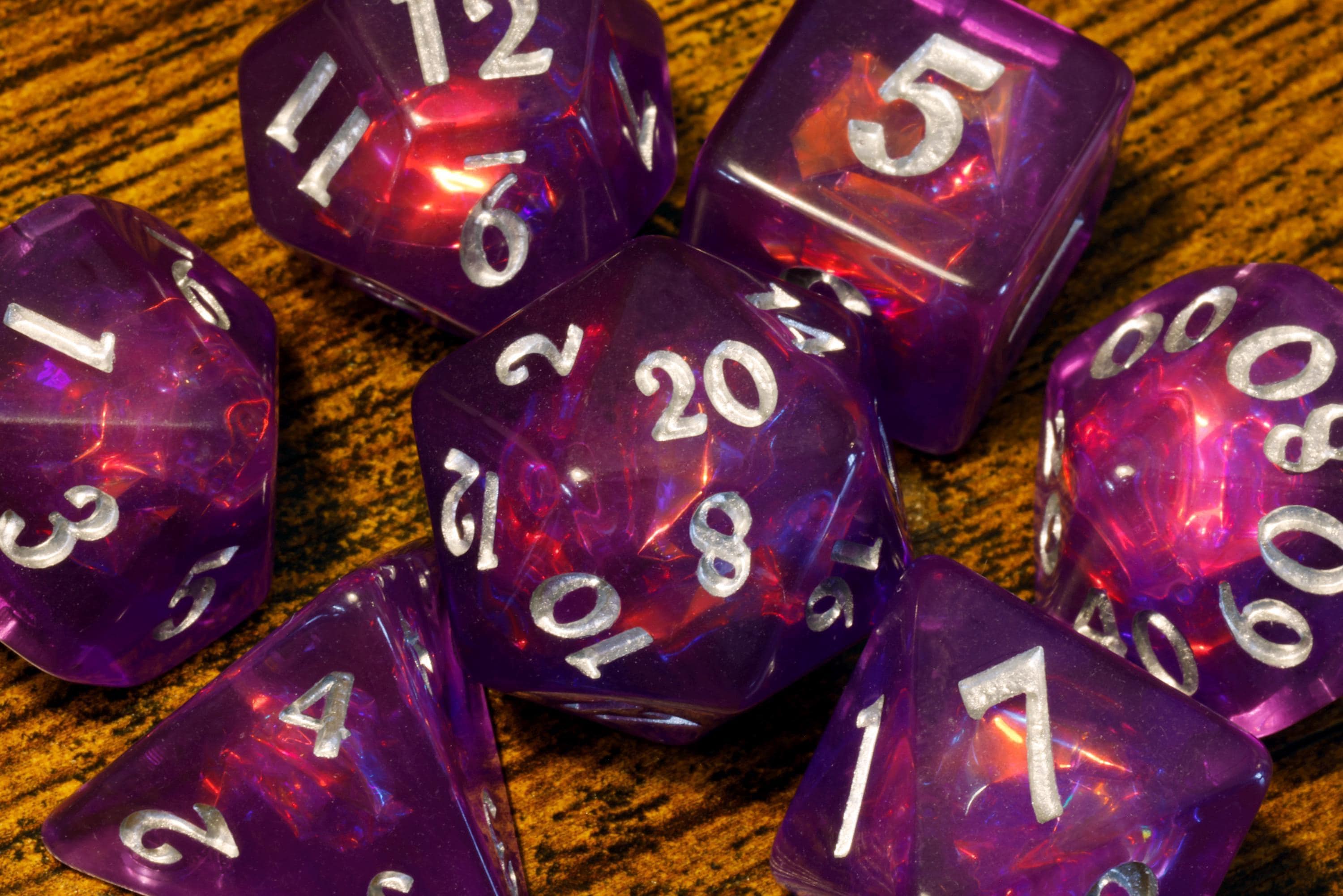 Eldritch Opal Dice Set - Purple Holographic