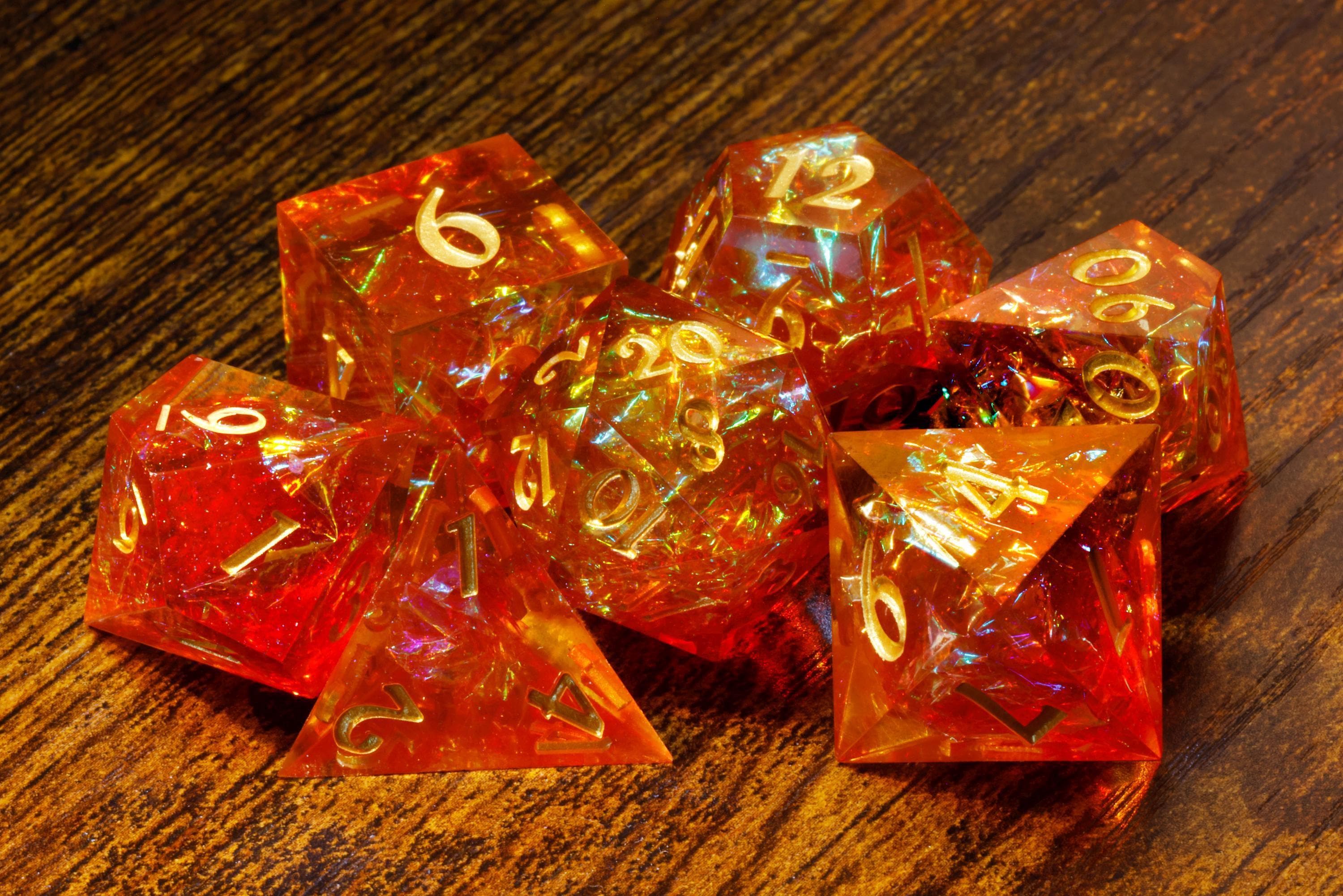 Volcanic Opal Dice Set