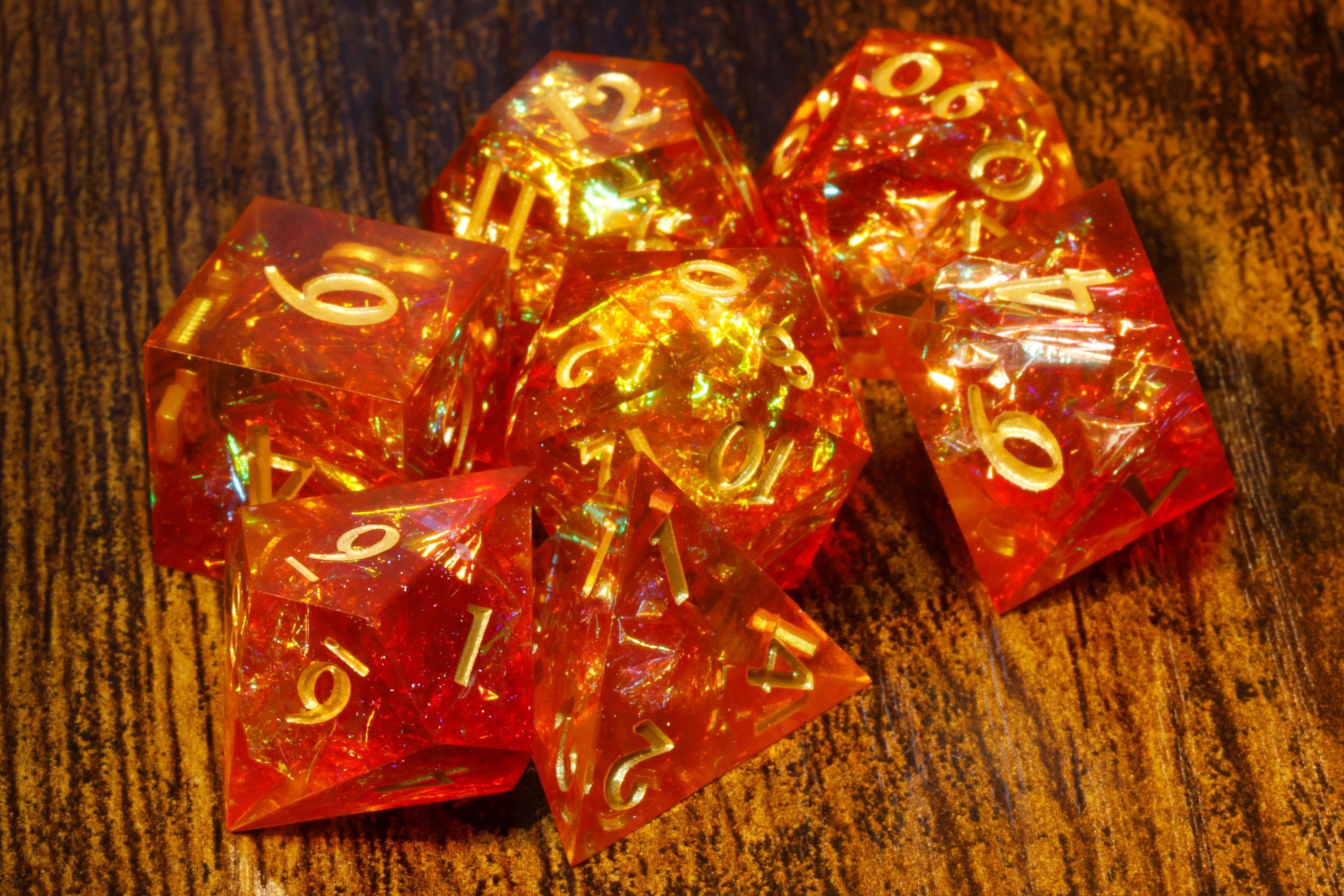 Volcanic Opal Dice Set