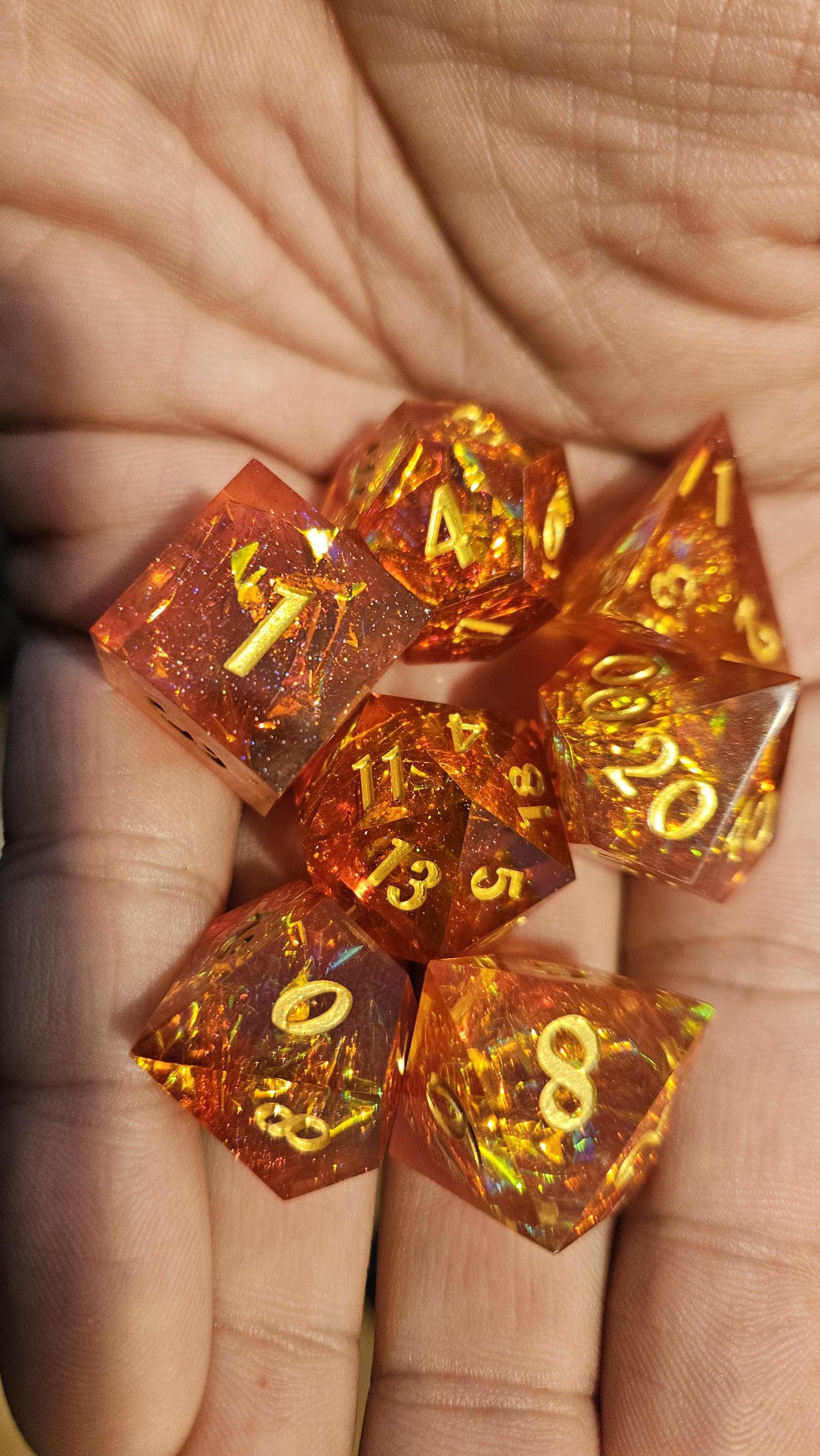 Volcanic Opal Dice Set