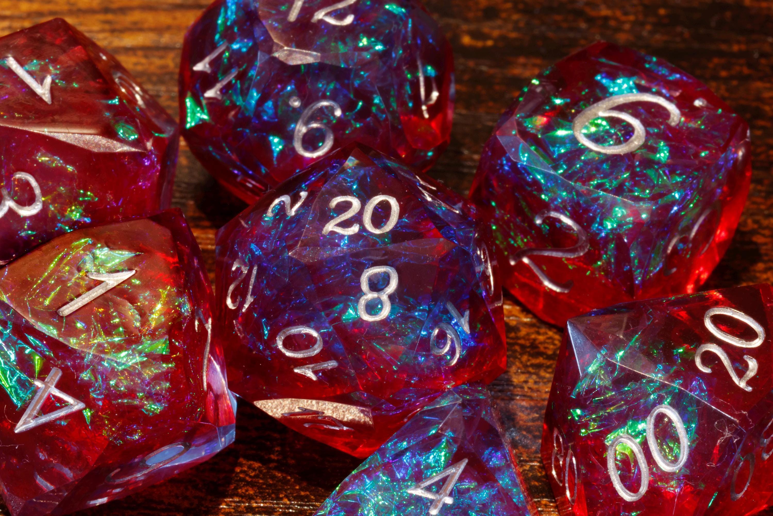 Frostfire Opal Dice Set