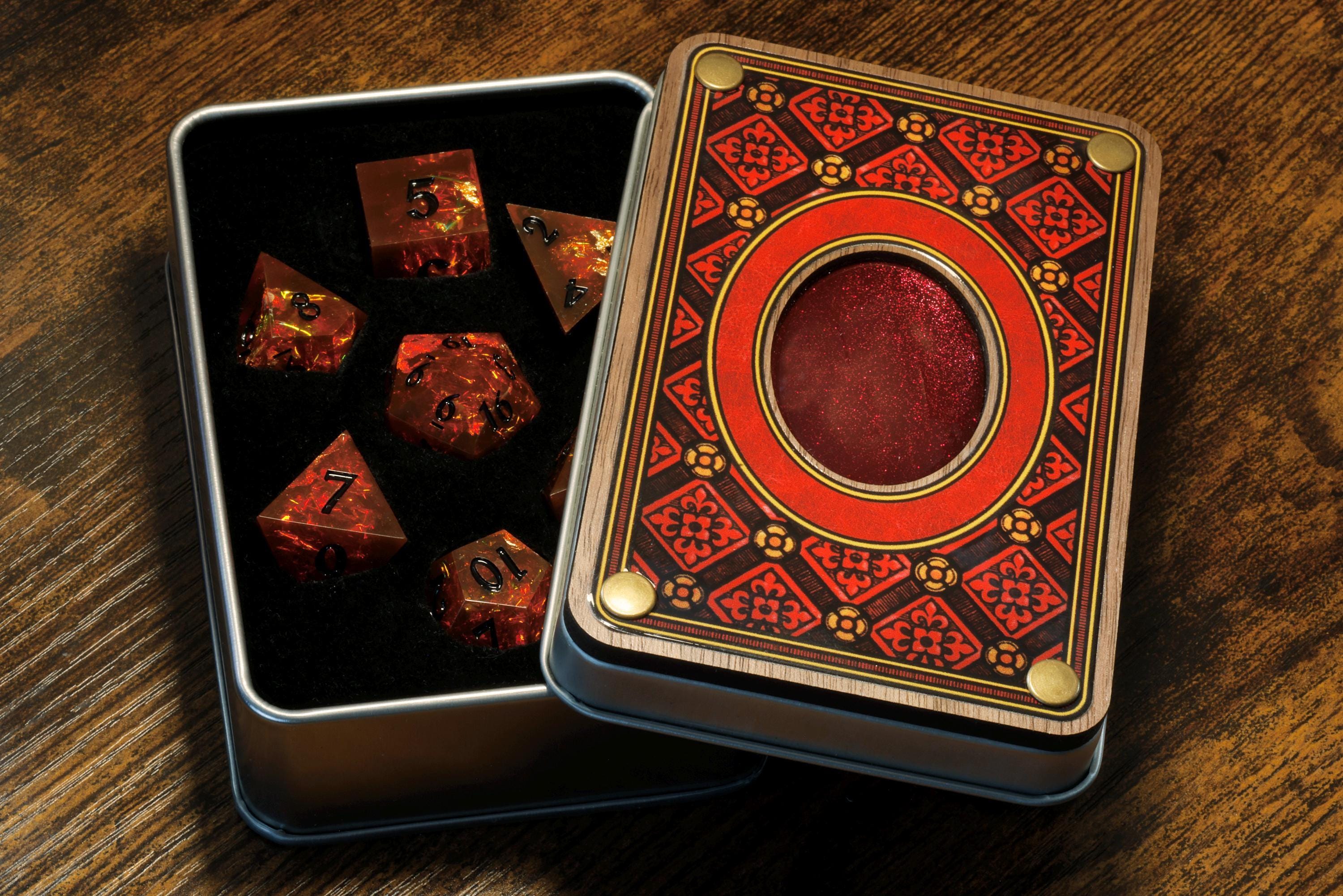 Vampire's Kiss Dice Set and Red Arcane Box