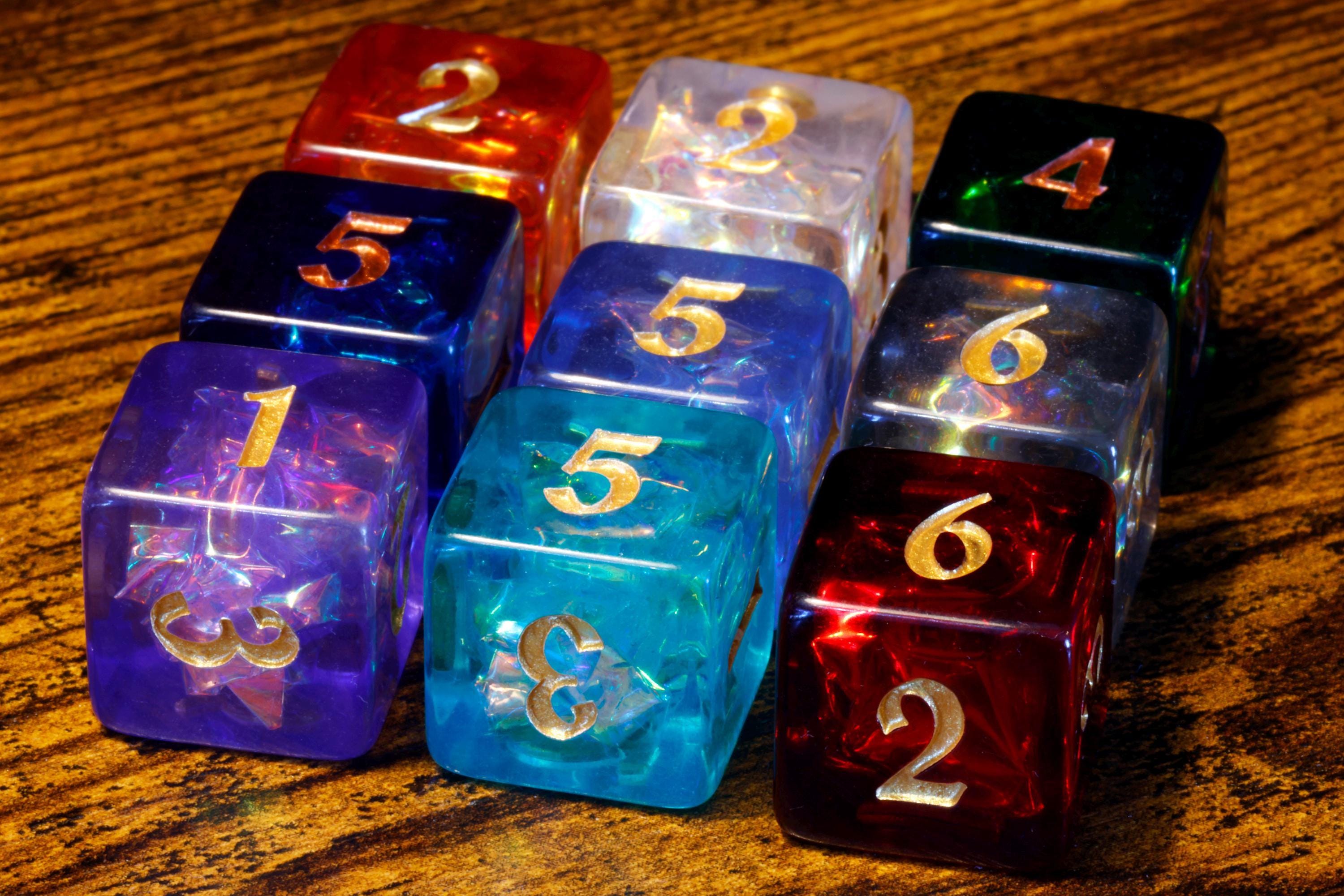 Infinity Opal D6 dice