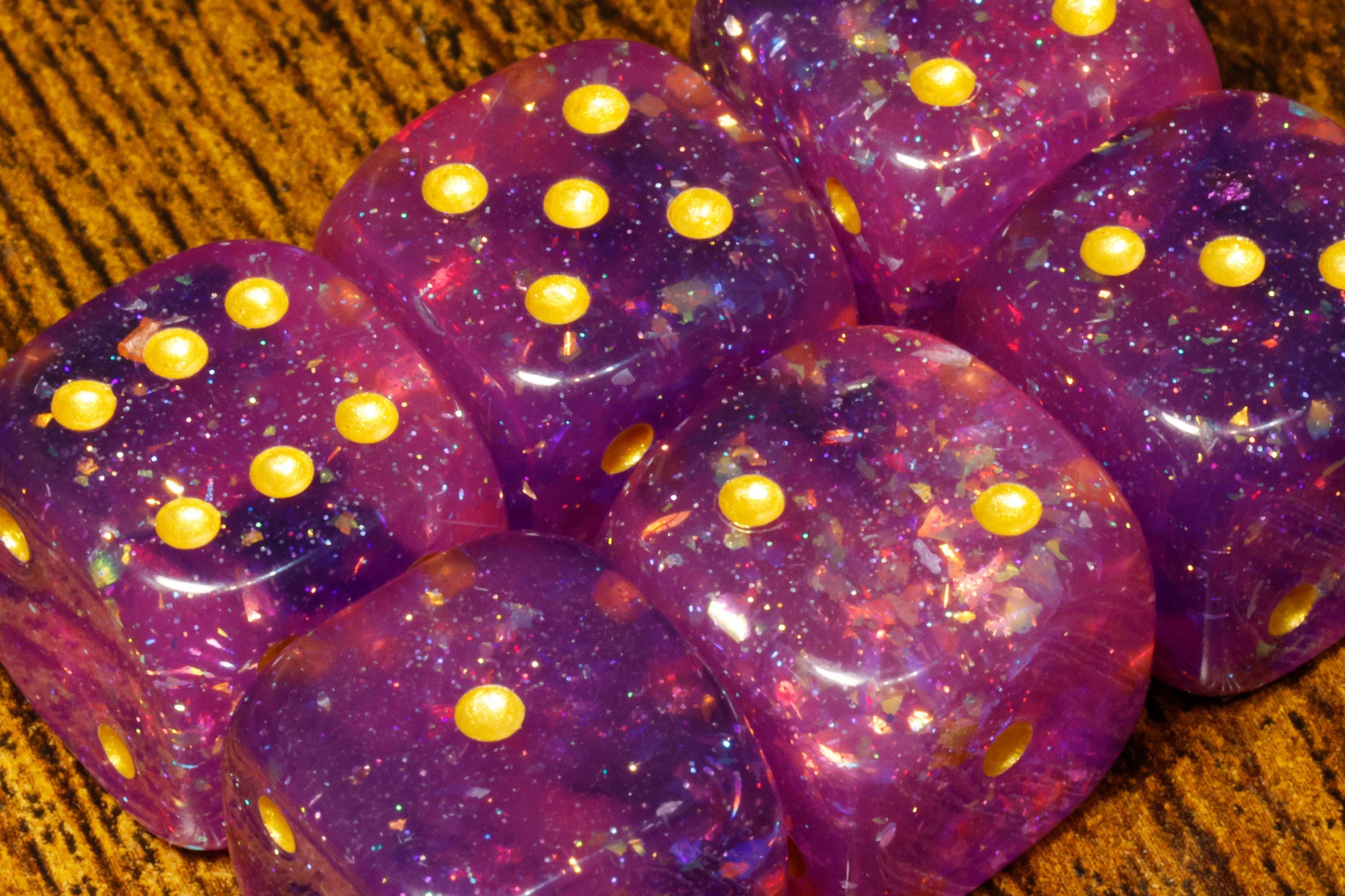 Galactic Orchid pip D6 dice