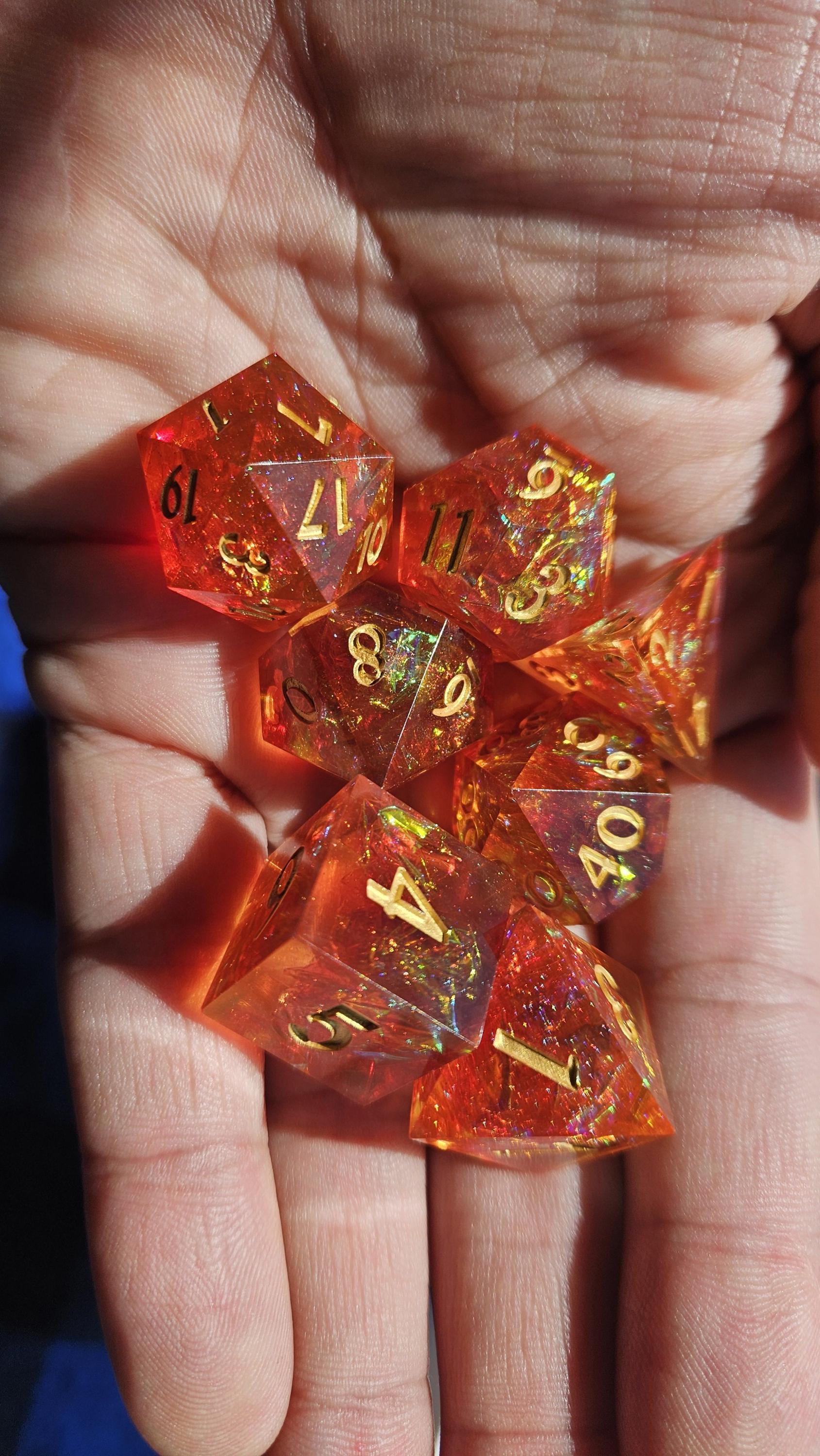 Volcanic Opal Dice Set
