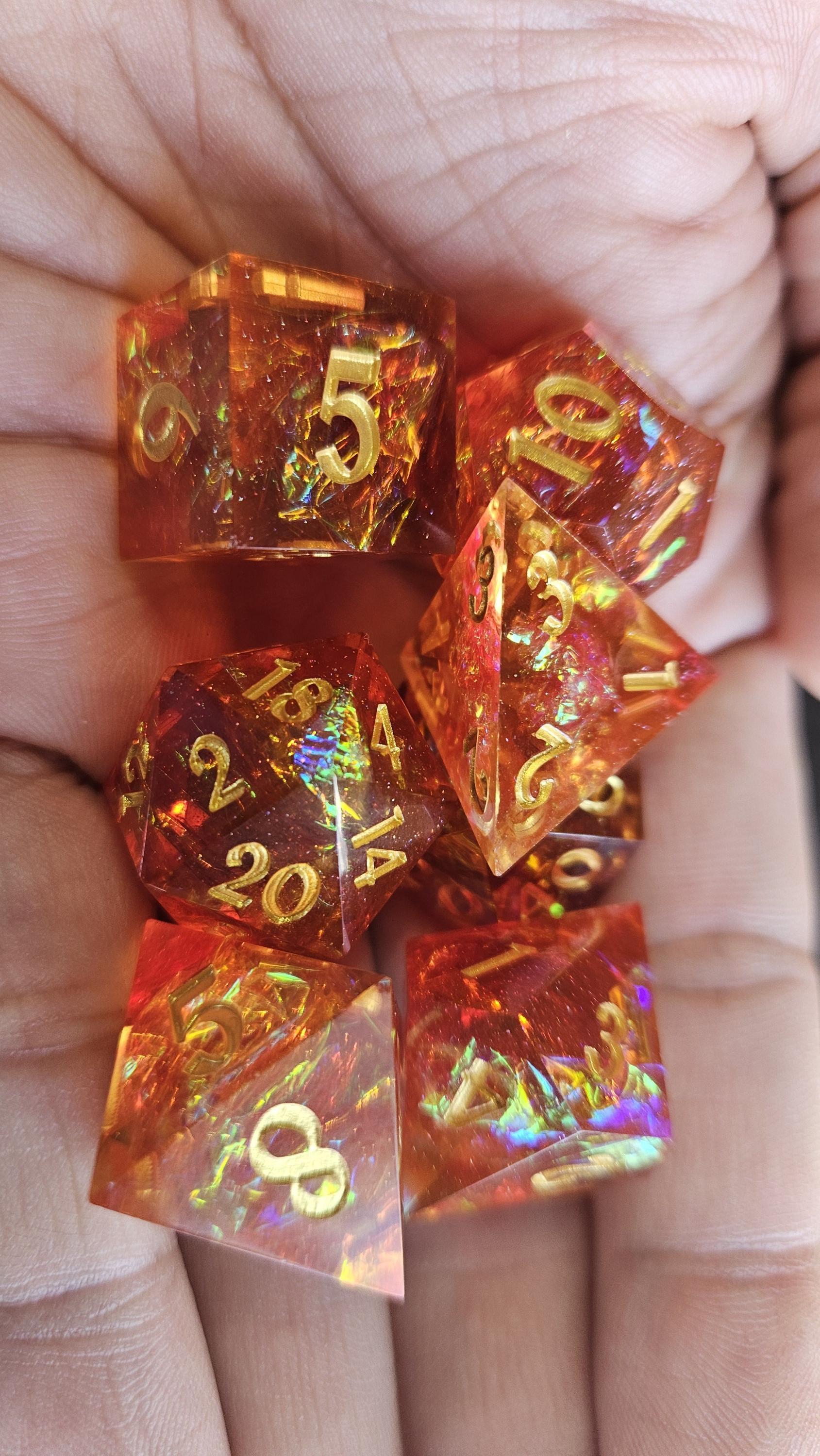 Volcanic Opal Dice Set