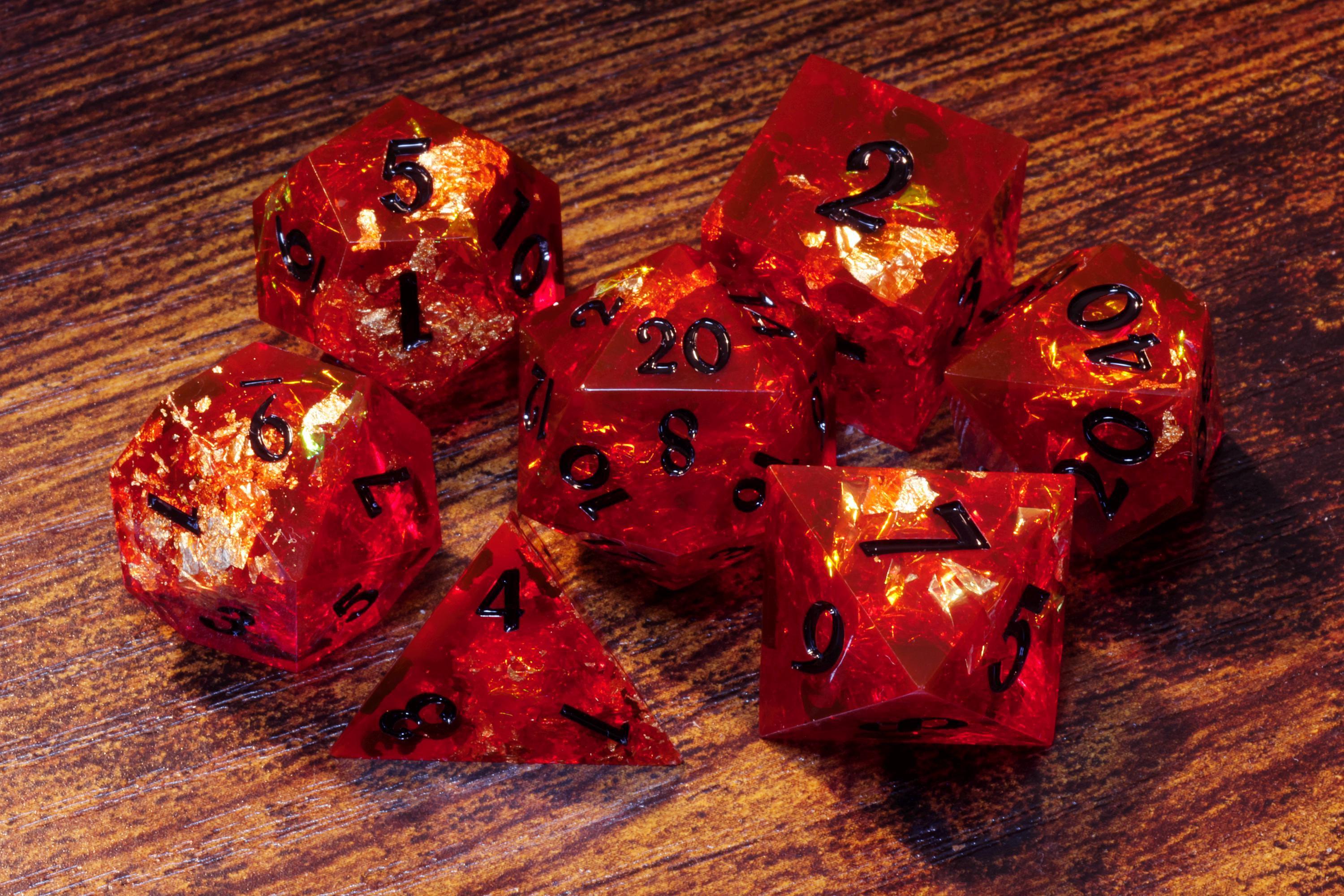 Vampire's Kiss Dice Set and Red Arcane Box