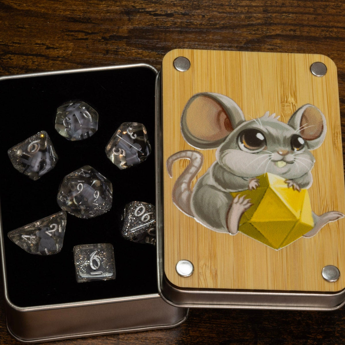 Mouse dice box with mouse dice set - The Wizard's Vault