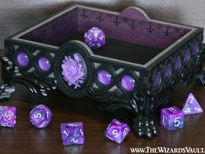 Purple rose dice tray - The Wizard's Vault