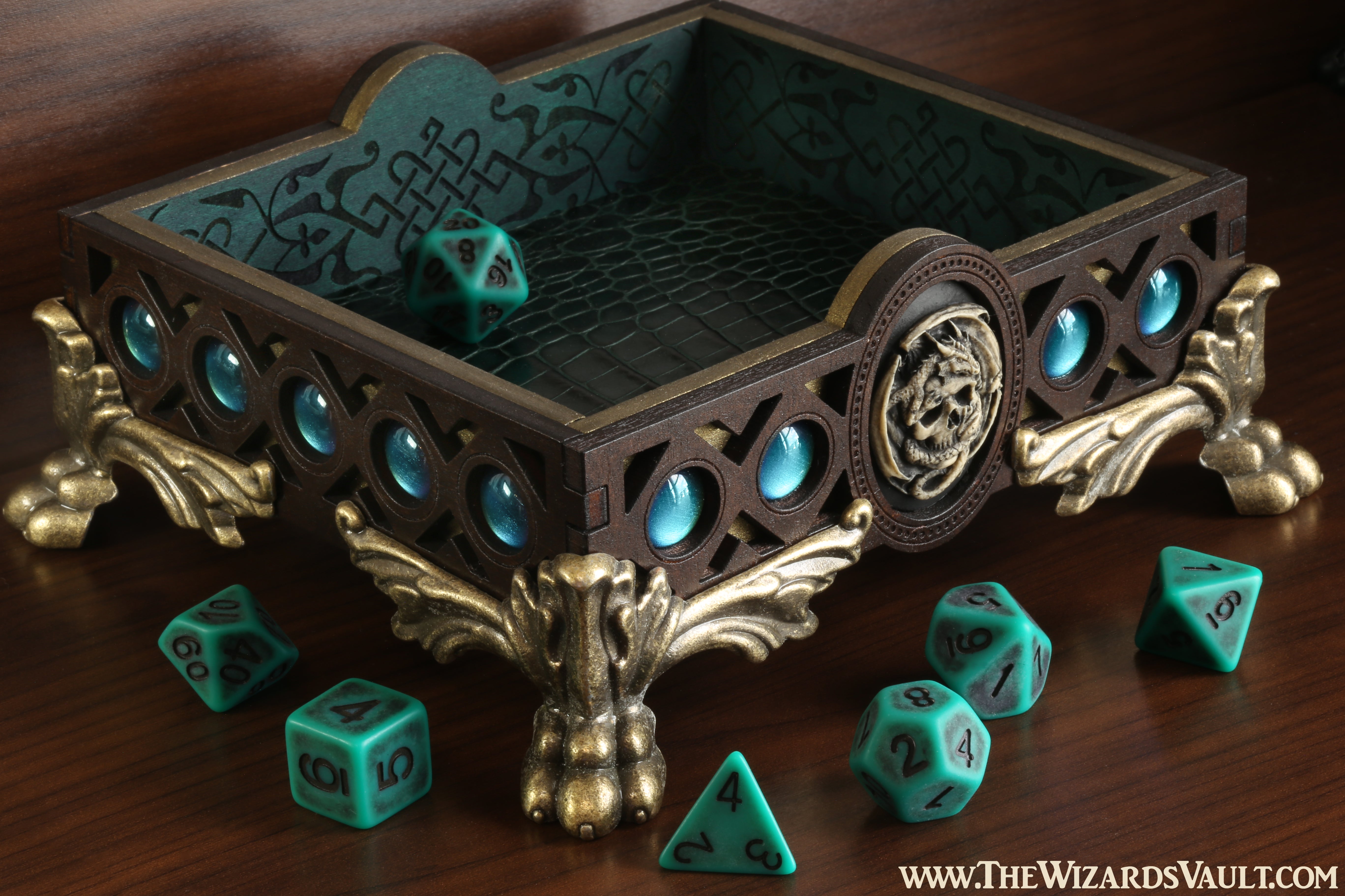 Green dragon dice tray - The Wizard's Vault
