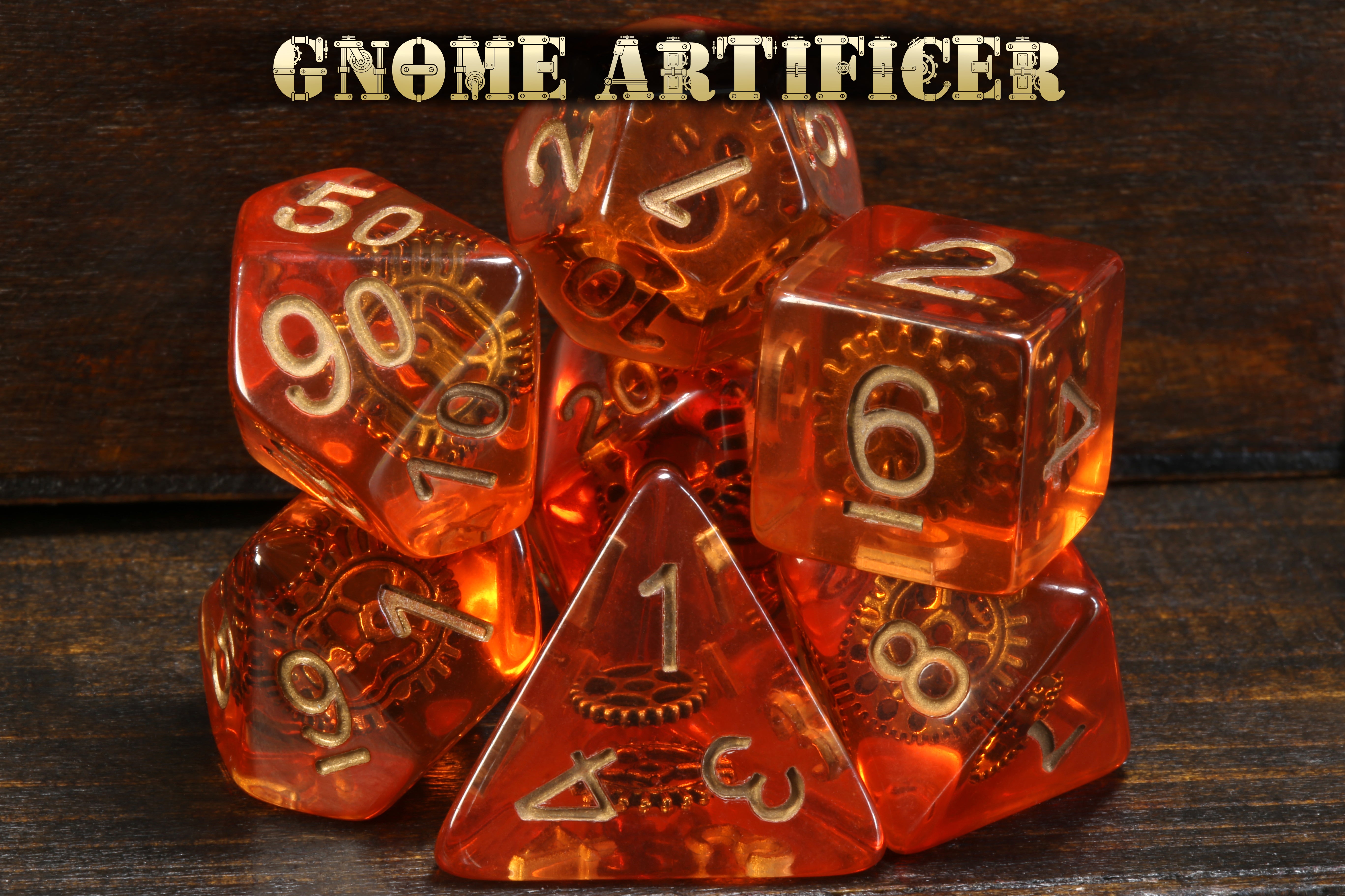 Gnome Artificer - Dice with gears - The Wizard's Vault