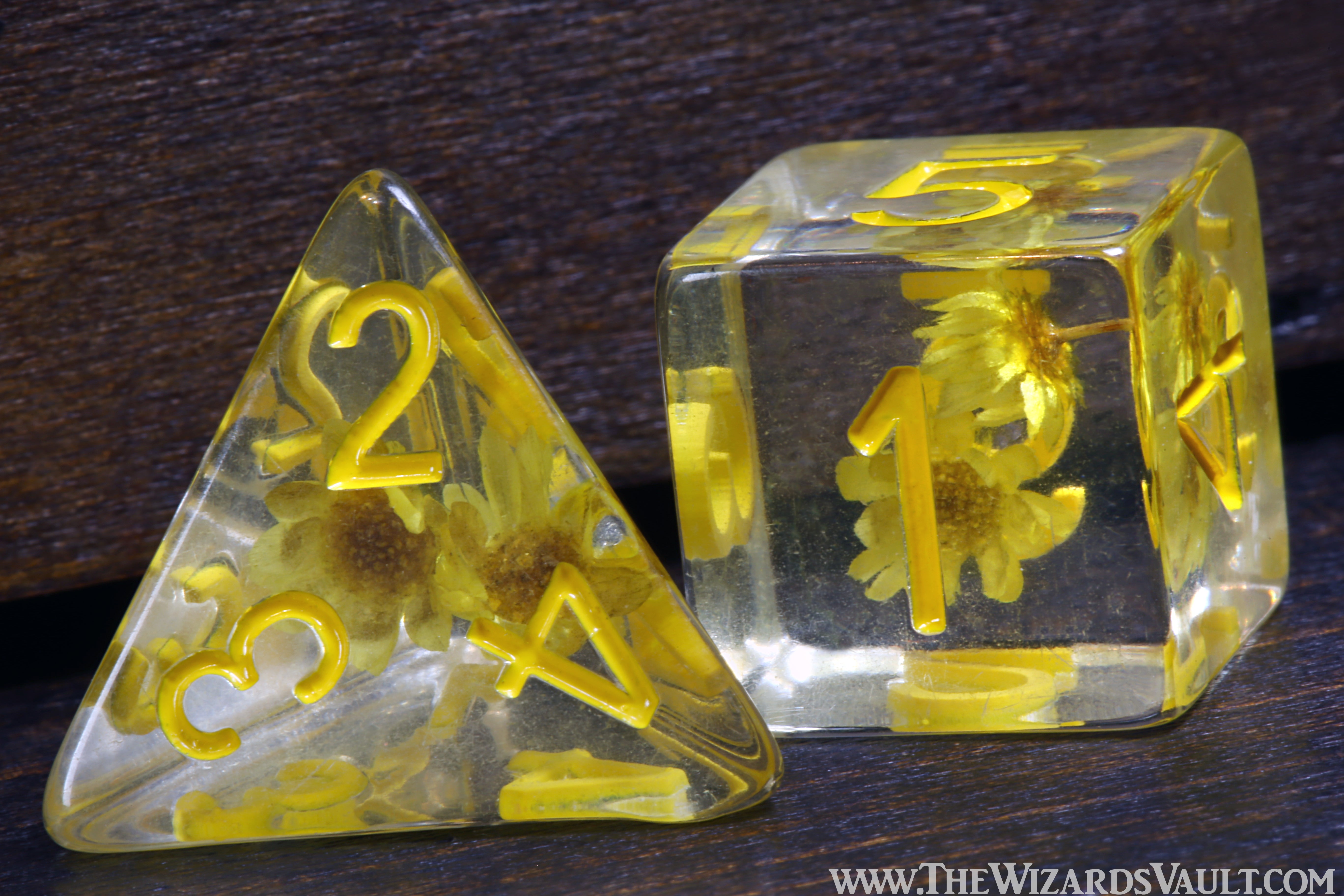 Tiny Yellow Flowers dice set - The Wizard's Vault