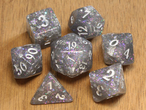 Galactic Storm - Grey Holographic Dice Set - The Wizard's Vault
