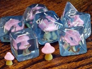Violet Mushroom dice set - The Wizard's Vault