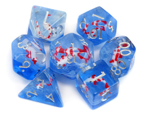 Red Koi dice set - The Wizard's Vault