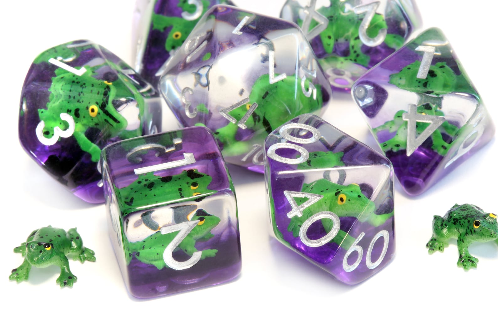Green Frog dice set - The Wizard's Vault
