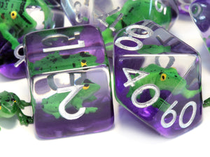 Green Frog dice set - The Wizard's Vault