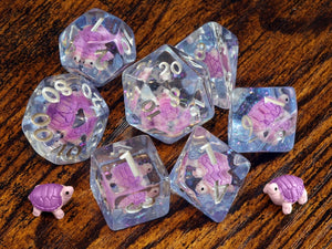 Purple Turtle dice set - The Wizard's Vault