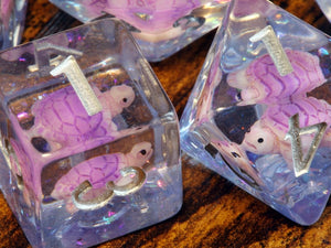 Purple Turtle dice set - The Wizard's Vault