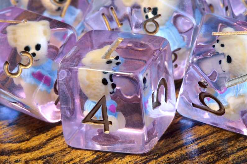 Plush bear dice set, Stuffed bear - The Wizard's Vault