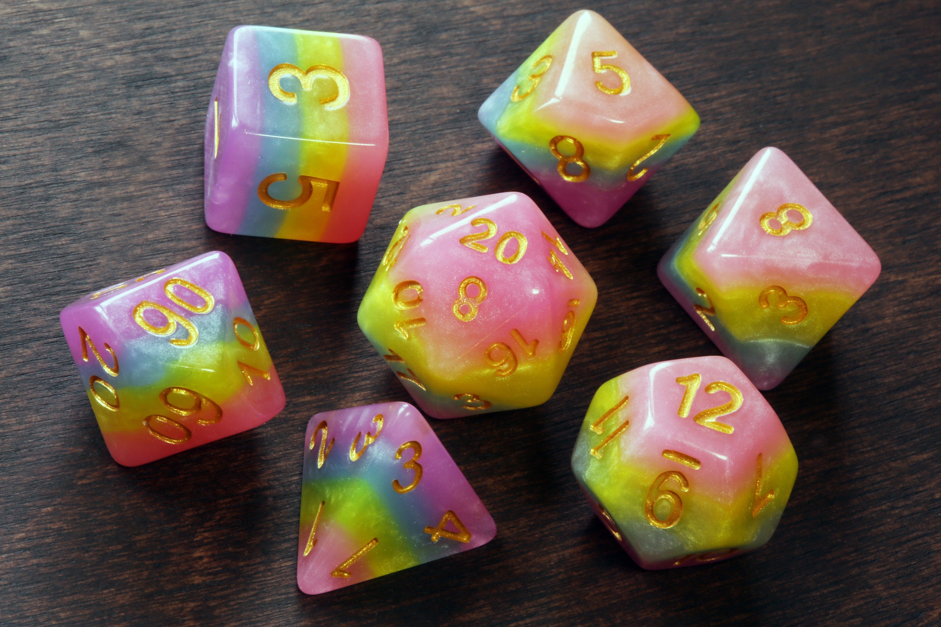 Layer Dice Set Unicorn Candy - The Wizard's Vault