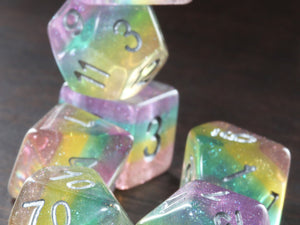 Pastel Multicolored - Layer Dice Set - The Wizard's Vault