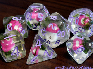Feywild Toadstool dice set - Mushroom and Moss - The Wizard's Vault