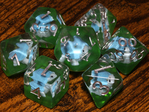 Blue Turtle dice set - The Wizard's Vault