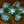 Blue Turtle dice set - The Wizard's Vault