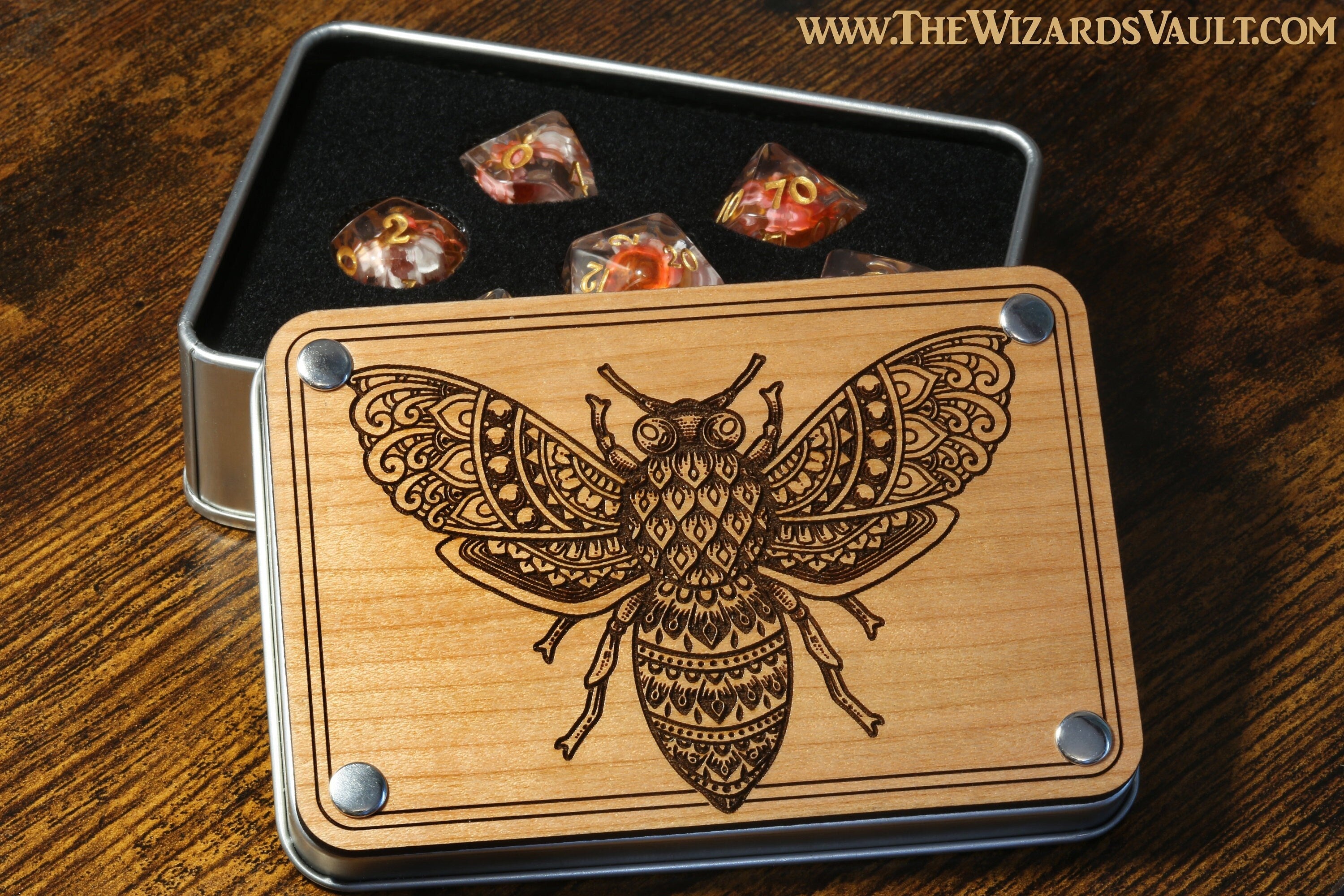 Bee Dice box and Sprite Bloom dice set