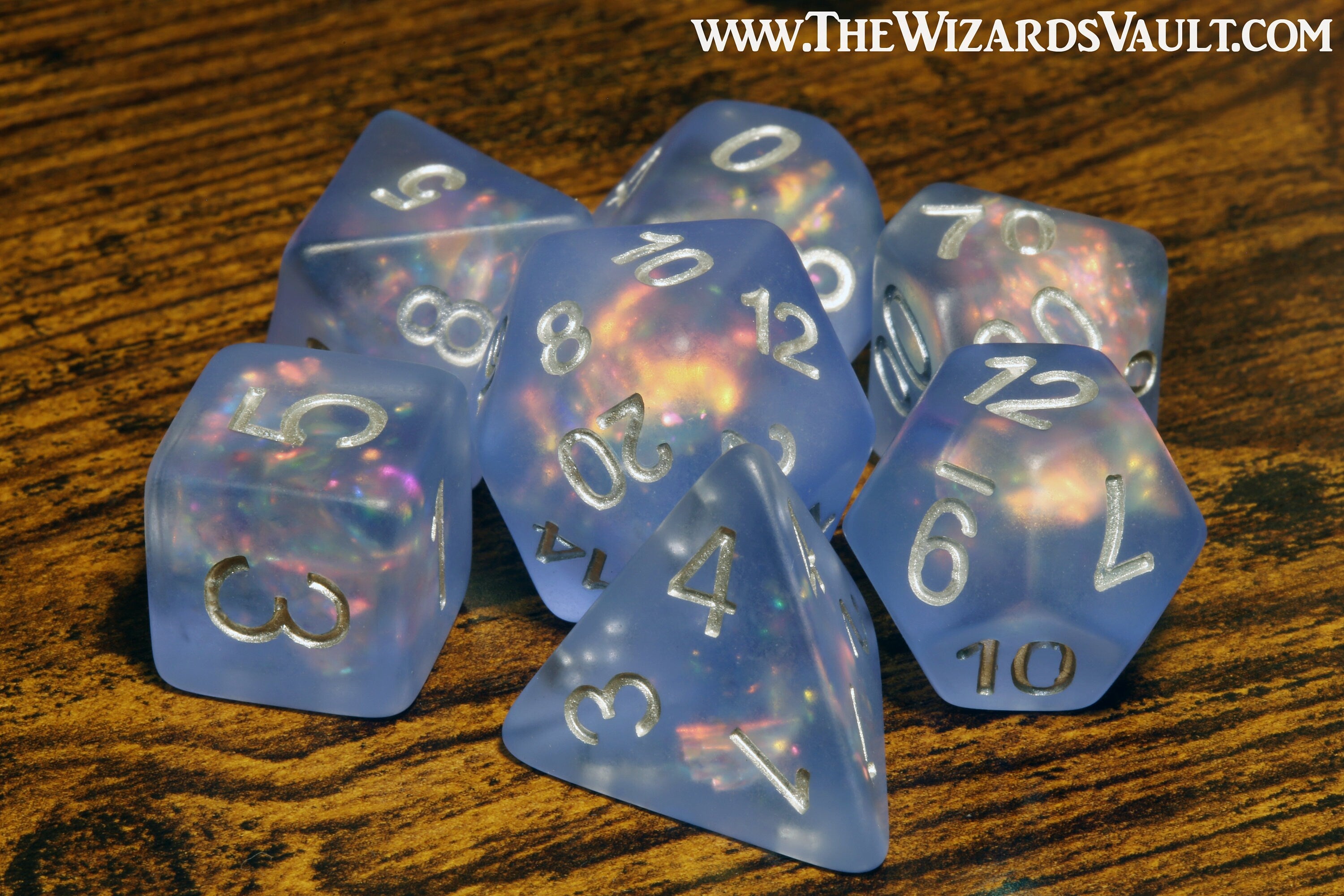 Frost Faerie dice set - Blue frosted dice set