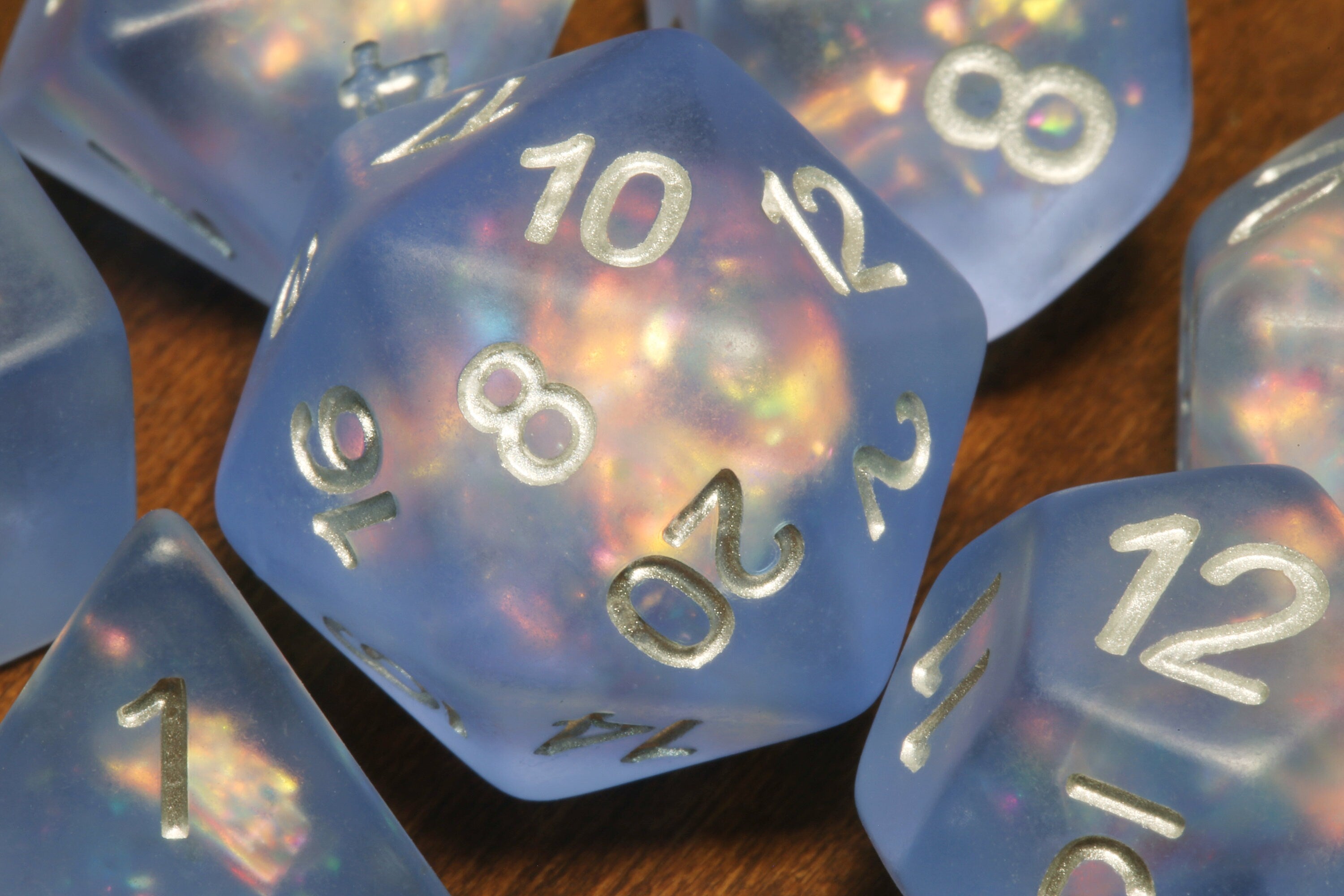 Frost Faerie dice set - Blue frosted dice set