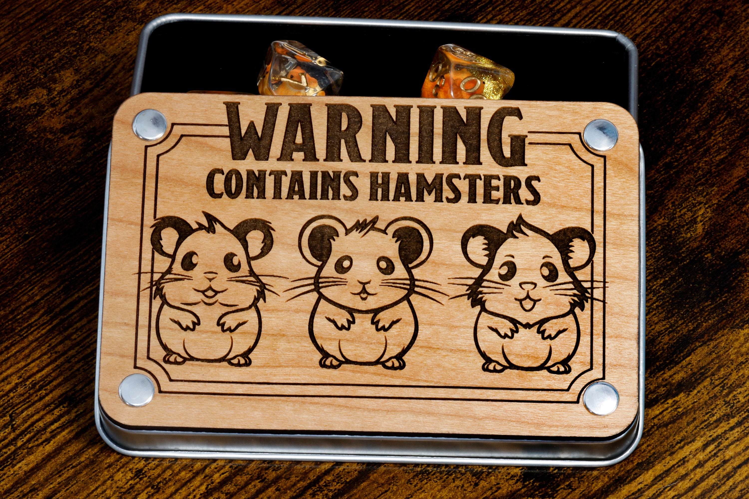 Hamster dice box and set
