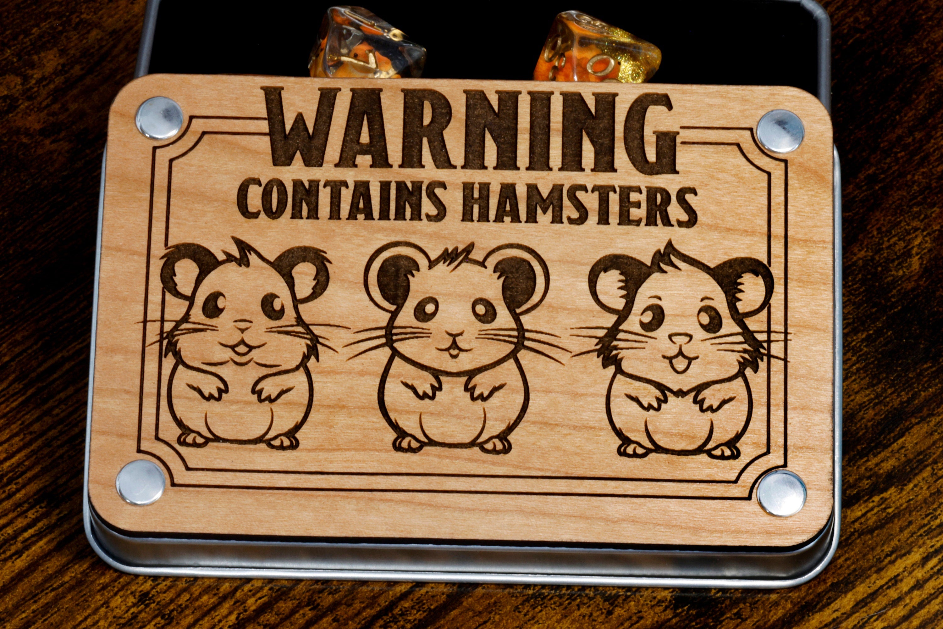 Hamster dice box and set
