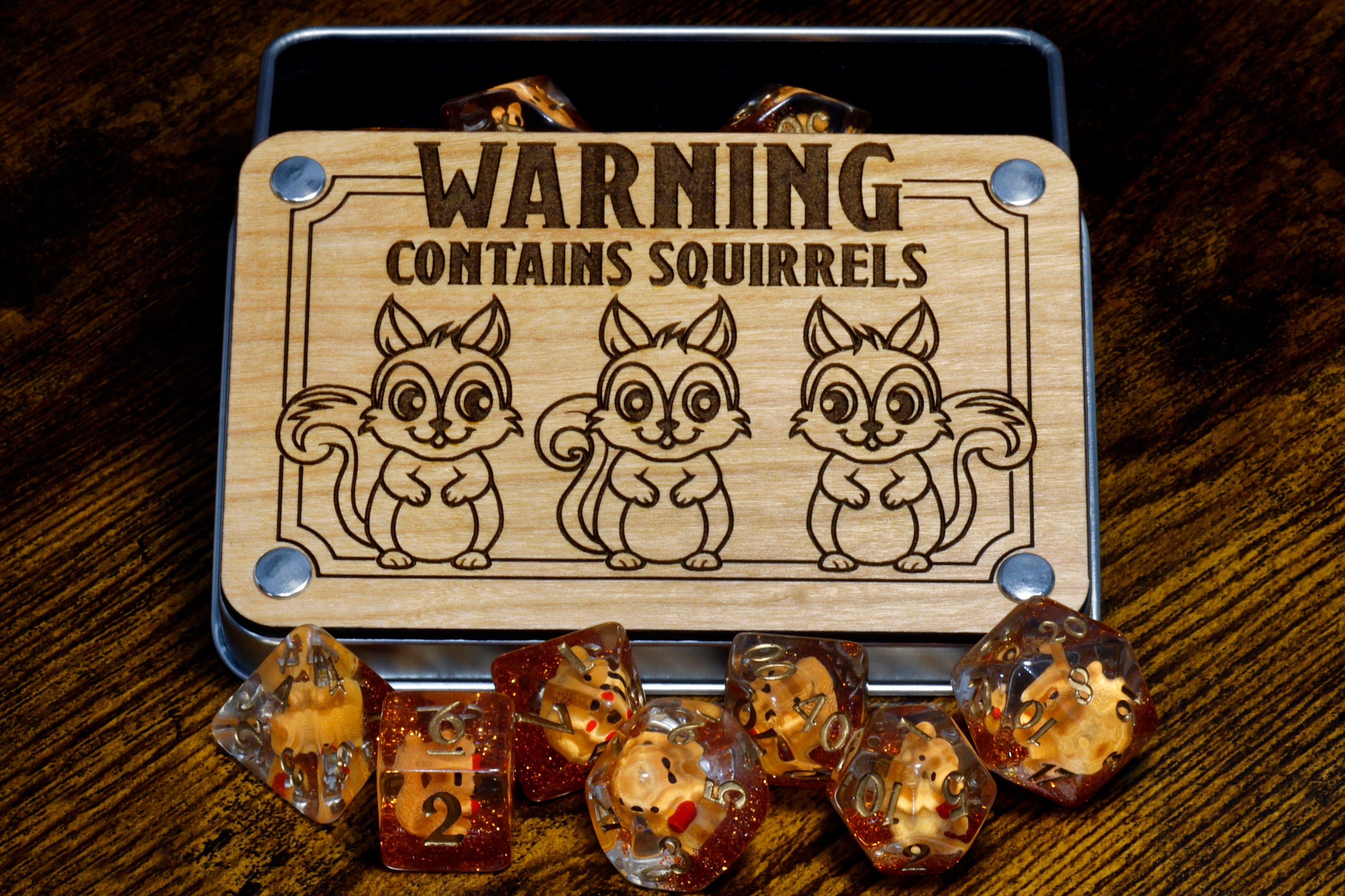 Squirrel box and dice set