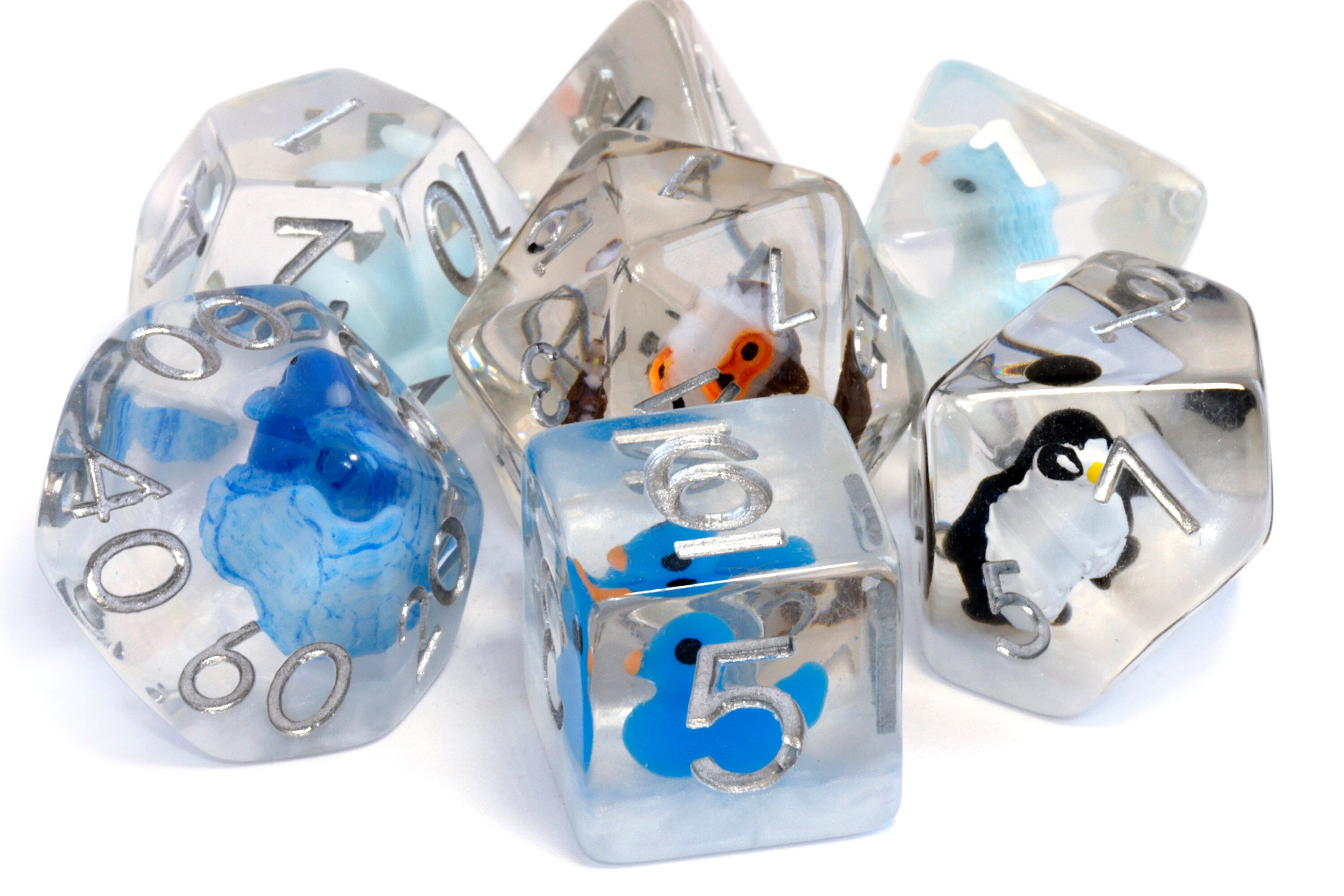 Winter critters dice box and mixed animals dice set
