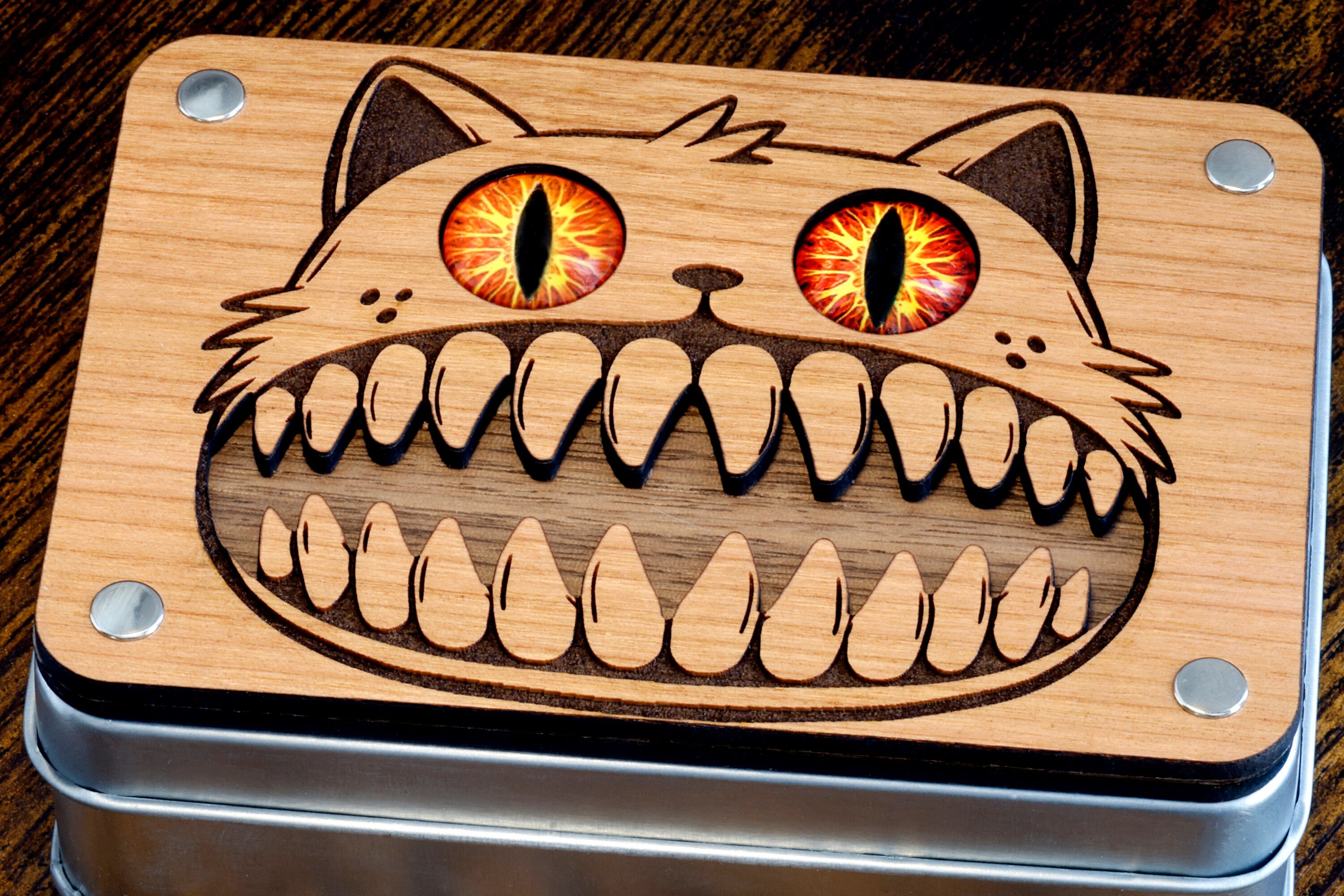 Meowmic box and dice set - Orange eye cat box
